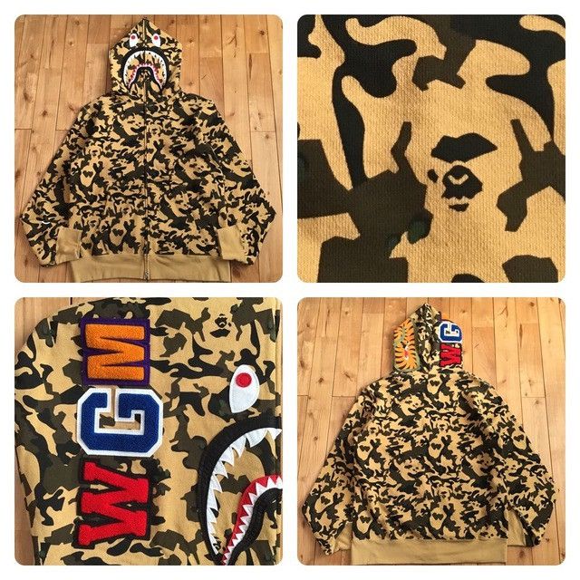 Bape BAPE Desert Camo Shark Full Zip Hoodie a bathing ape Size US XL / EU 56 / 4 - 1 Thumbnail
