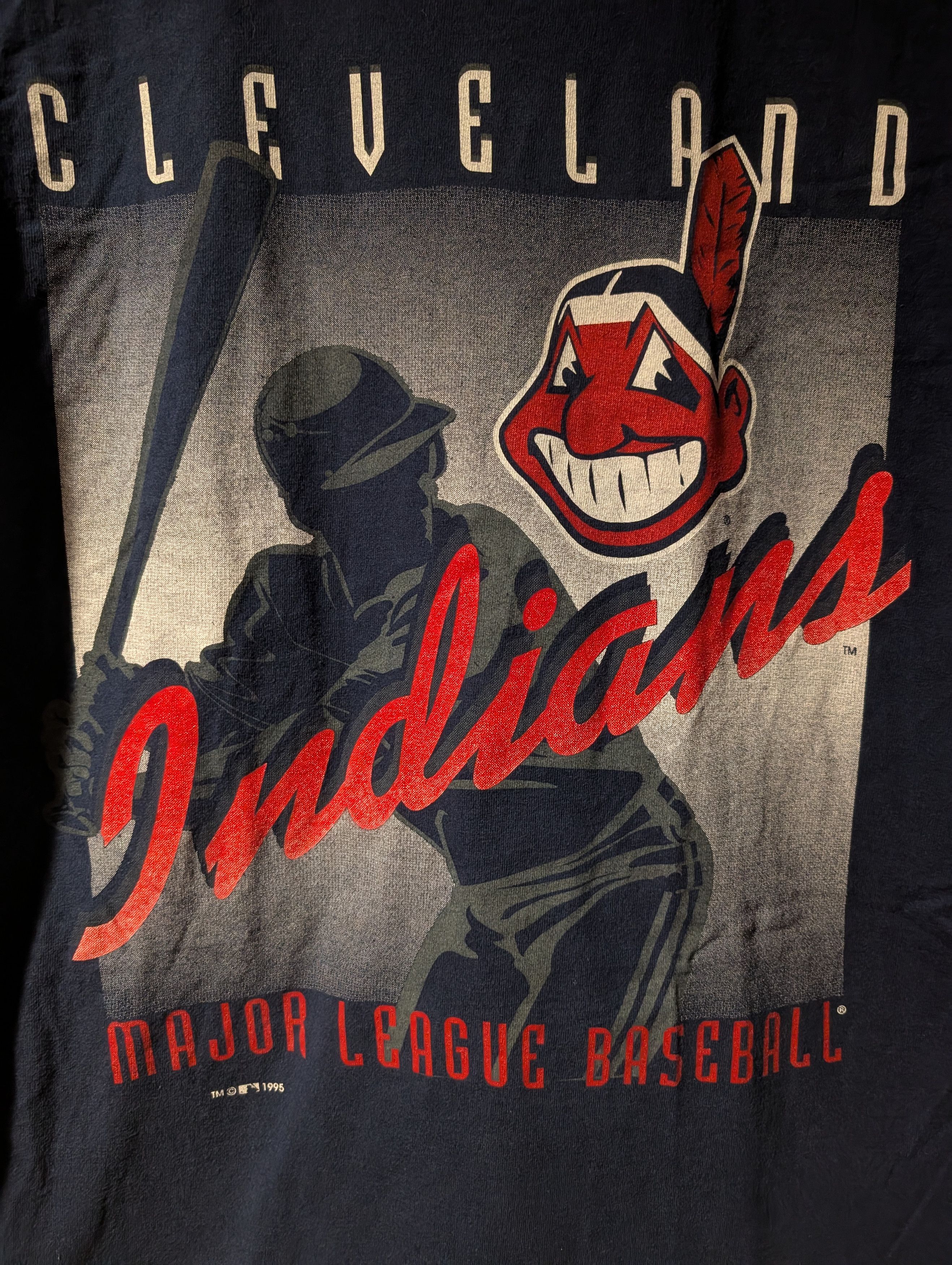 MLB Vintage 1995 Cleveland Indians Chief Wahoo T-Shirt MLB Size US L / EU 52-54 / 3 - 2 Thumbnail