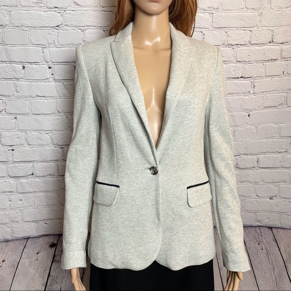 Zara New Zara Grey Cotton Jersey Jacket Size M Size M / US 6-8 / IT 42-44 - 1 Thumbnail