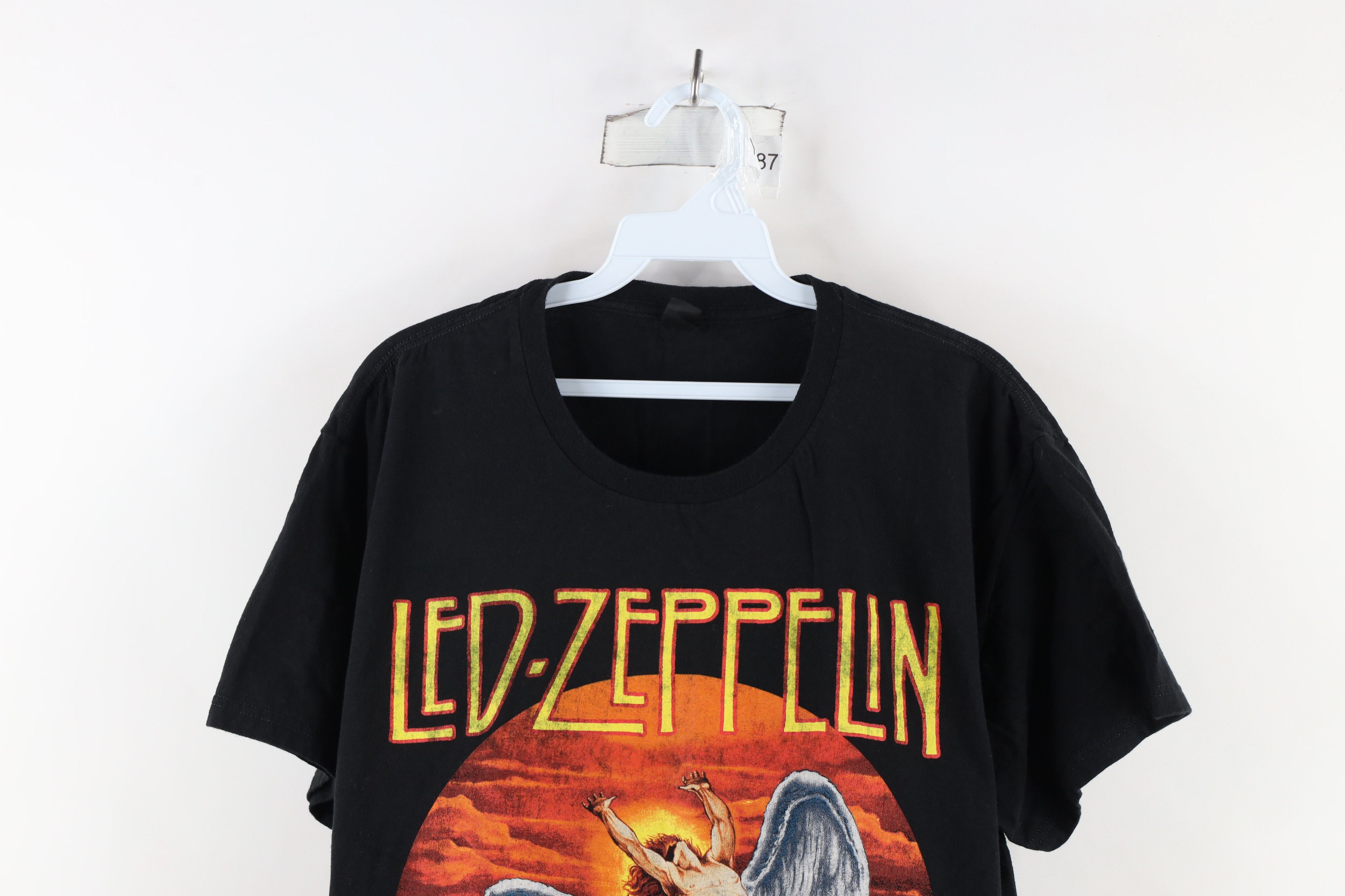 Vintage Retro Icarus US Tour 1975 Led Zeppelin Band T-Shirt Black Size US L / EU 52-54 / 3 - 2 Thumbnail