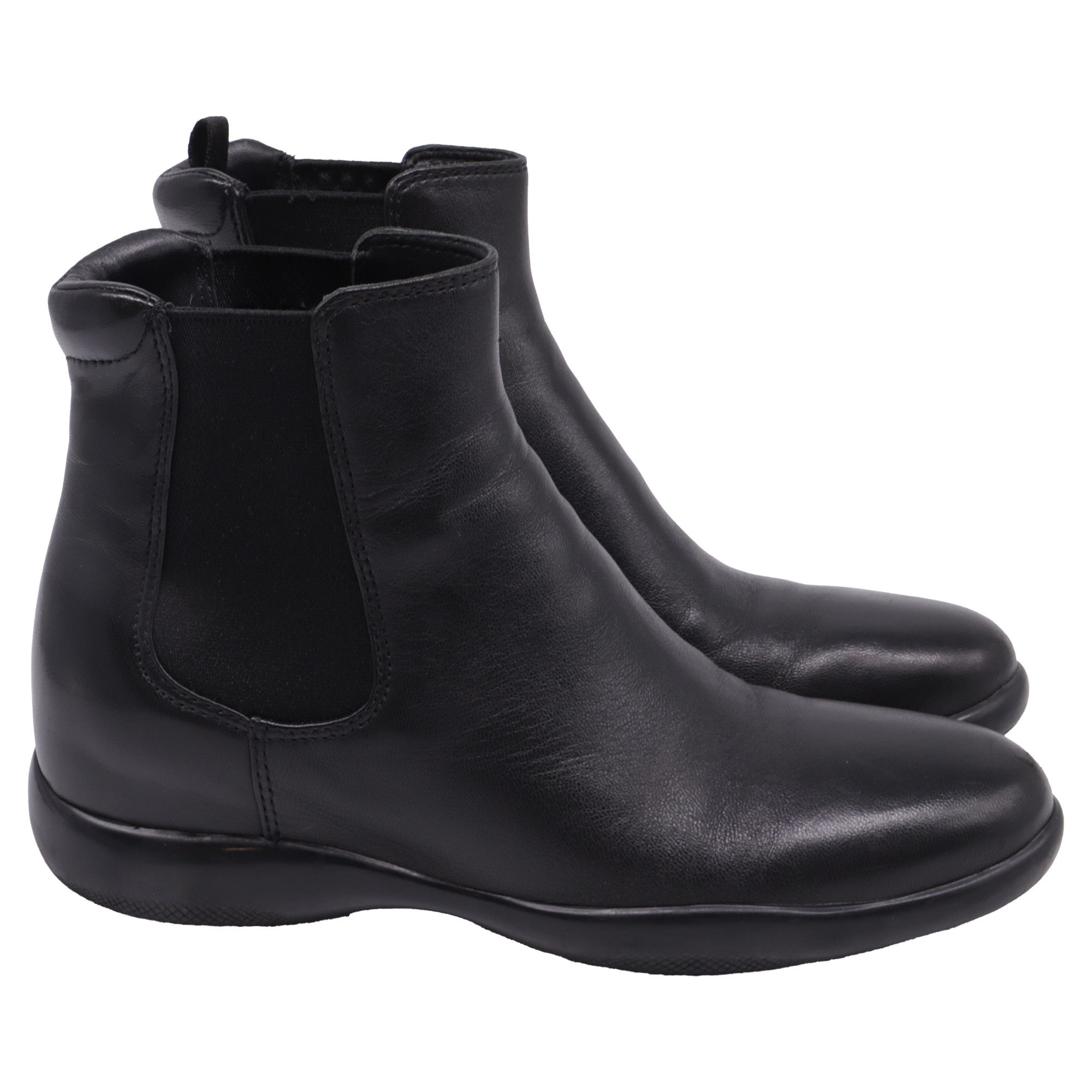 Prada Prada Chelsea Ankle Boots in Black Leather Size US 6.5 / IT 36.5 - 1 Thumbnail
