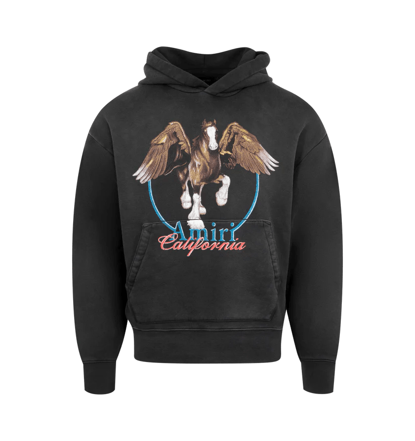 Amiri o1h1sh10525 Pegasus Hoodie in Black Size US L / EU 52-54 / 3 - 1 Thumbnail