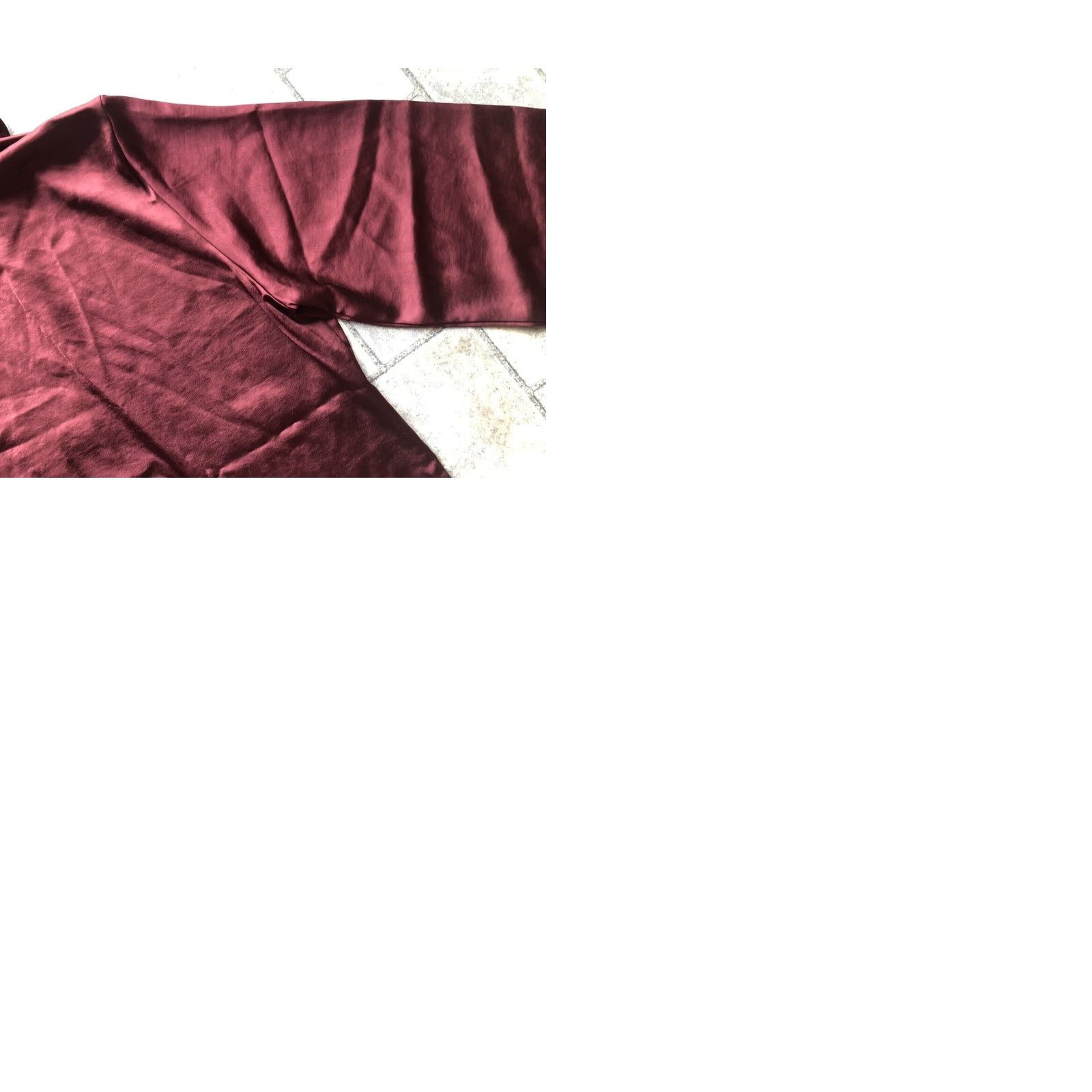Express Express Button-Up Cropped Top Women M Red Long Sleeve 100% Polyester Spring Summer Fall Casual Party/Cocktail Travel Size M / US 6-8 / IT 42-44 - 12 Thumbnail