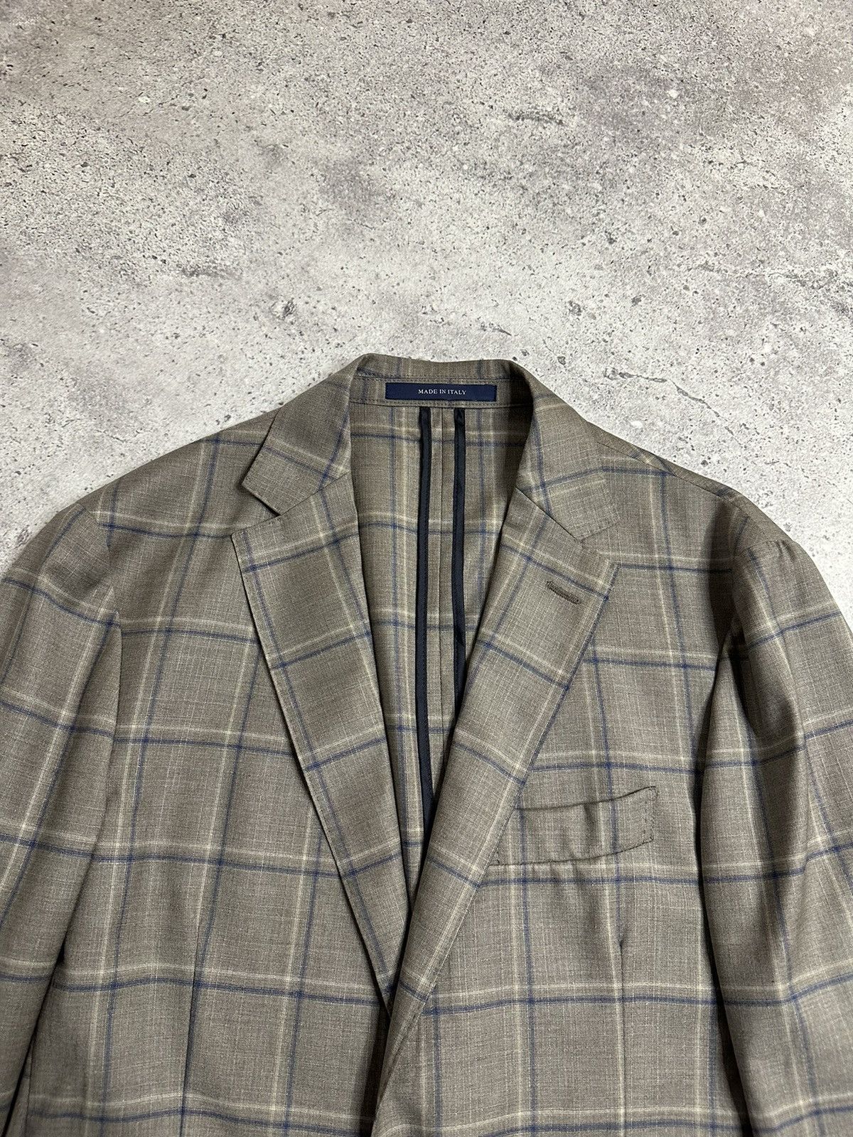 Boggi Boggi Milano Reda 1865 Light Beige Plaid Wool Blazer Size US S / EU 44-46 / 1 - 5 Thumbnail
