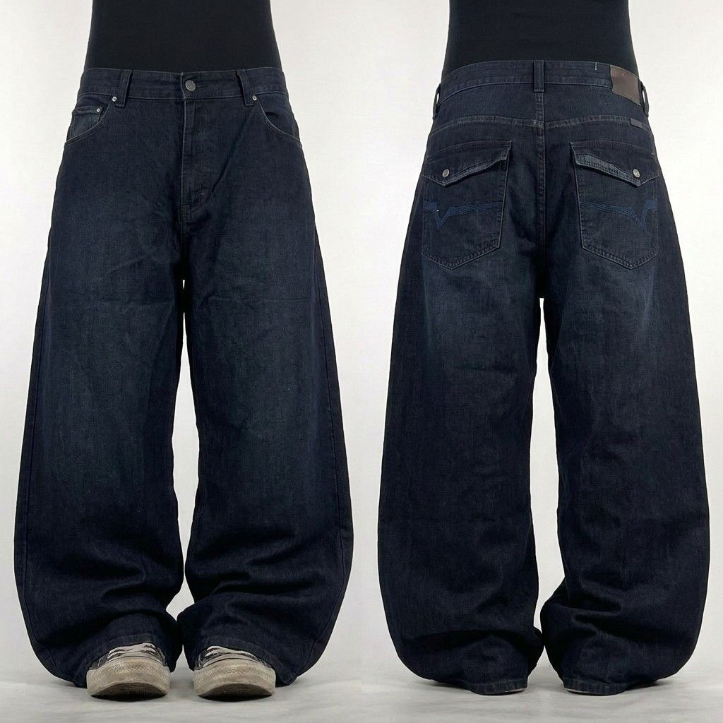 Japanese Brand × Vintage Crazy Vintage Y2K/2000s Grunge Faded Dark