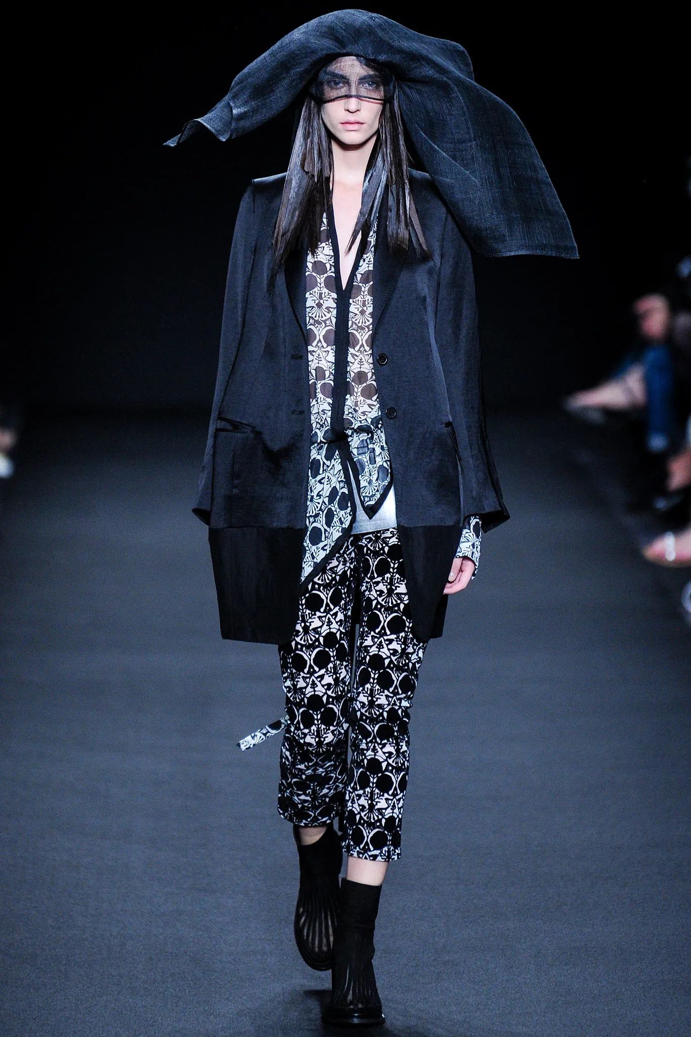 Ann Demeulemeester SS14 Runway Velvet Mesh Pants Size 25" / US 0 / IT 36 - 1 Thumbnail