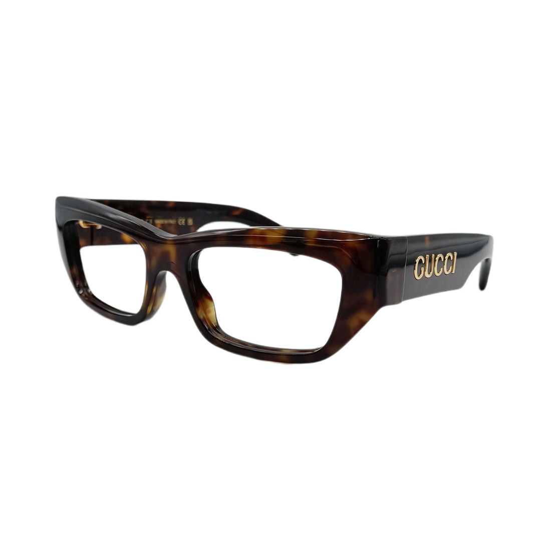 image of New Gucci Gg1297O - 003 Logo Eyeglasses in Brown/Red, Men's