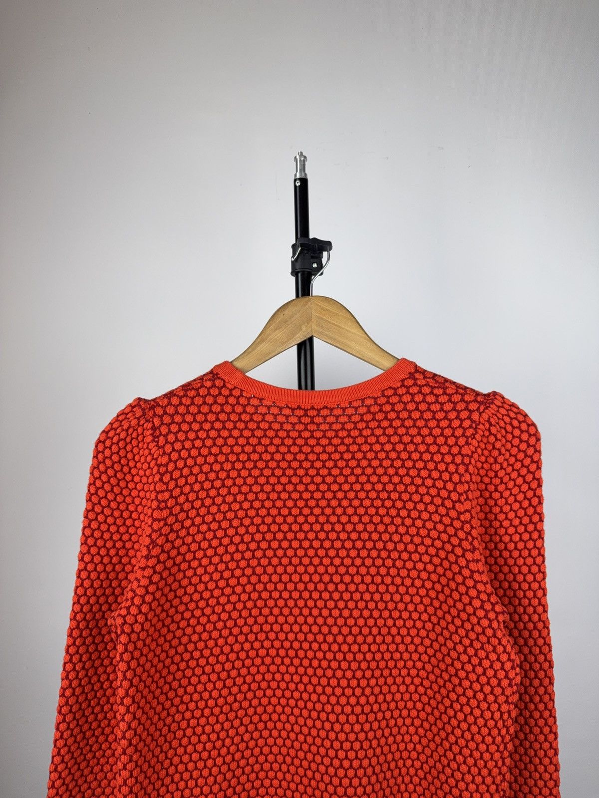 Cos COS Geometric Knit Dress Red Black Honeycomb Pattern Size XS / US 0-2 / IT 36-38 - 7 Thumbnail