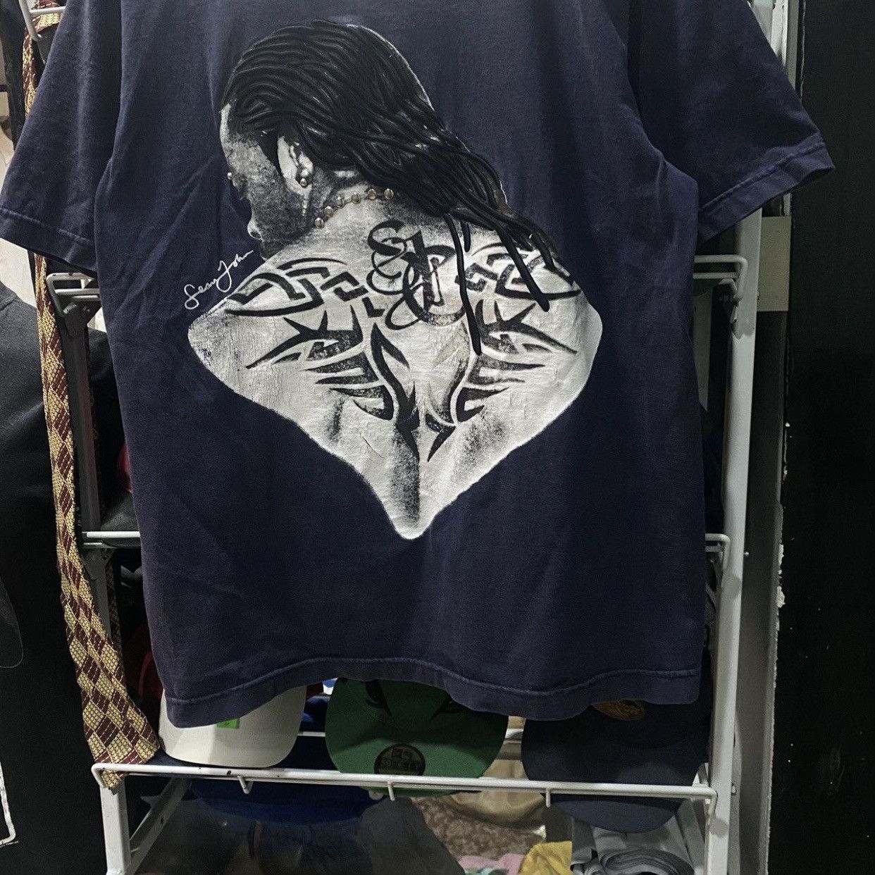 Sean John Vintage Y2K Sean John Busta Rhymes Tattoo Graphic T-Shirt Size US L / EU 52-54 / 3 - 4 Thumbnail