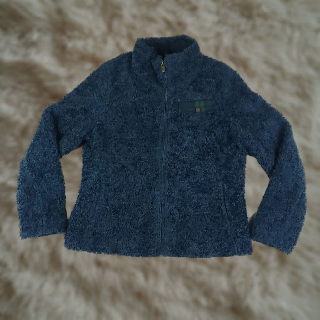 Pendleton Pendleton Jacket Womens Medium Blue Sherpa Fleece Full Zip Coat Size M / US 6-8 / IT 42-44 - 1 Thumbnail