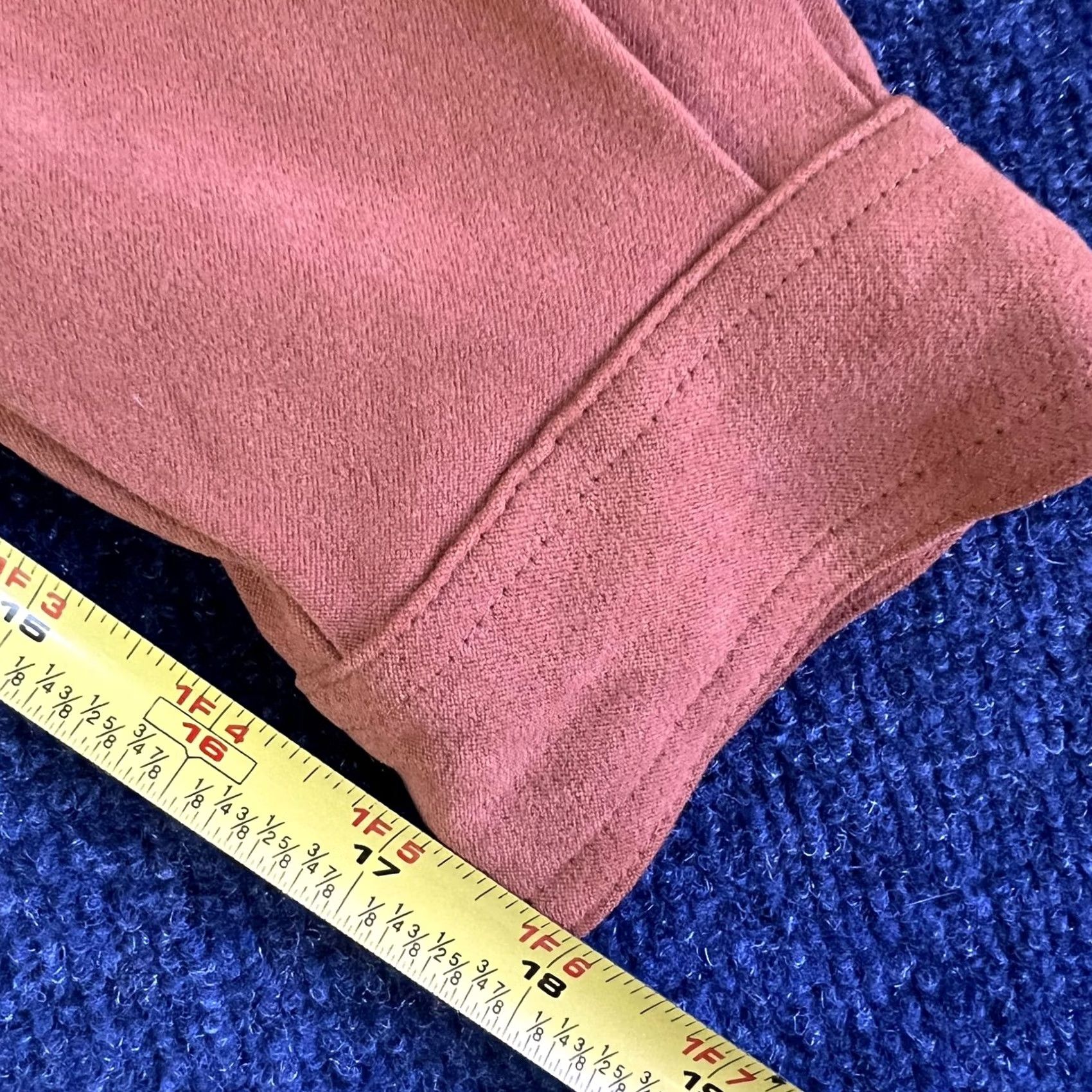Velvet VINTAGE Joanna Shirt Womens M Petite Orange Velvet Stretch Long Sleeve Button Up Size M / US 6-8 / IT 42-44 - 5 Thumbnail