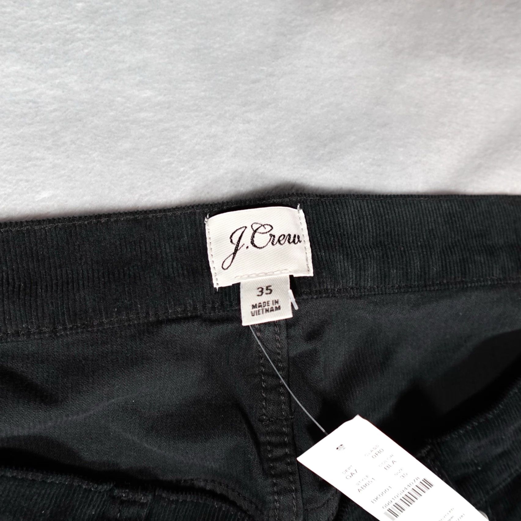J.Crew J.Crew Women's Vintage Slim Straight Corduroy Pants 35 Black Casual Fall Spring Summer New Size 35" - 3 Thumbnail