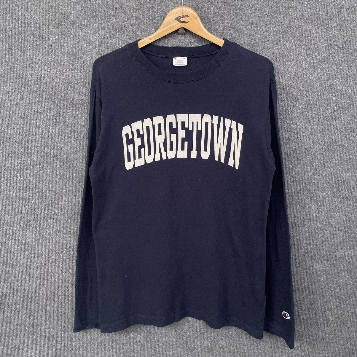 Champion × Vintage Vintage 2000s Champion x Georgetown Hoyas L/S T Shirt Size US M / EU 48-50 / 2 - 1 Thumbnail