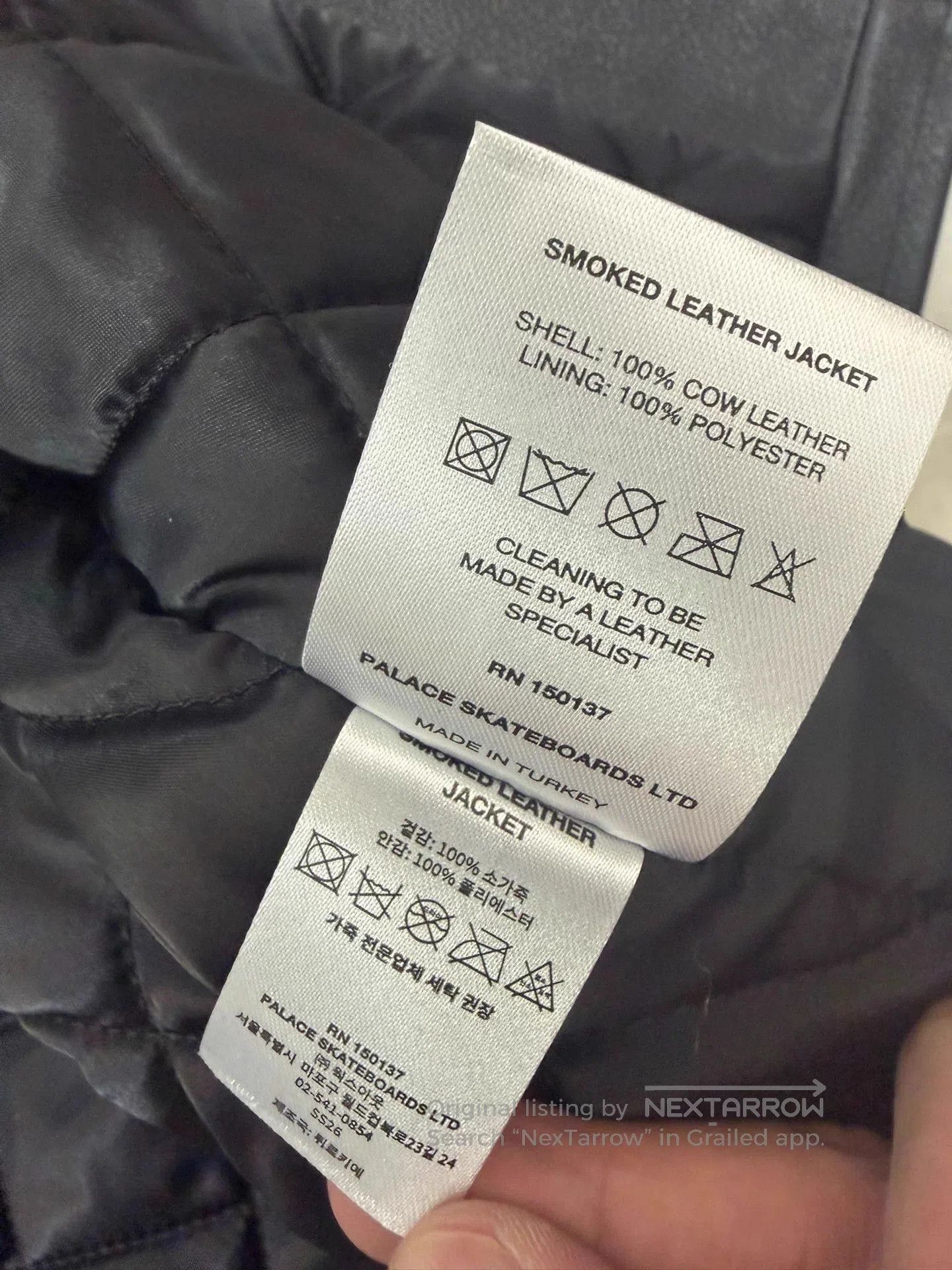 Palace Black Leather Zip-Front Jacket. Size US M / EU 48-50 / 2 - 3 Thumbnail