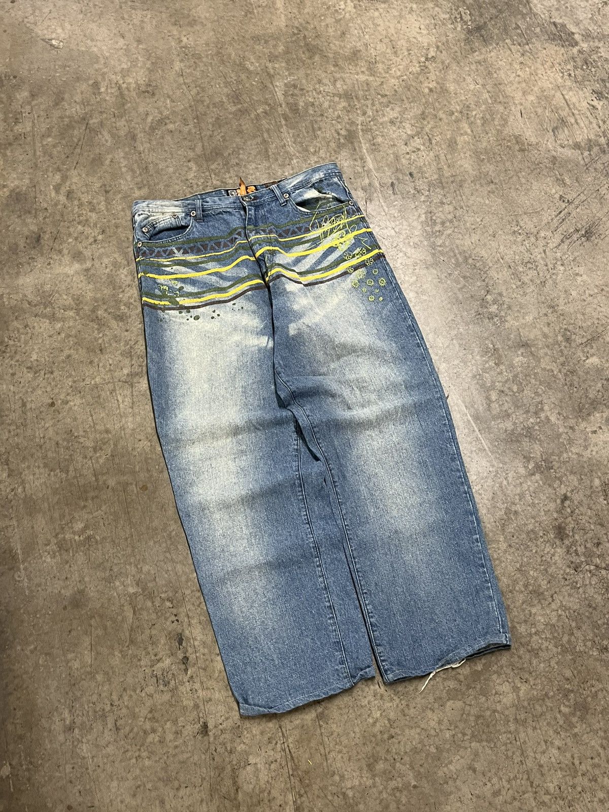 Akademiks × Vintage Y2k Akademics baggy fit wide leg denim hype rare skater Size US 36 / EU 52 - 1 Thumbnail