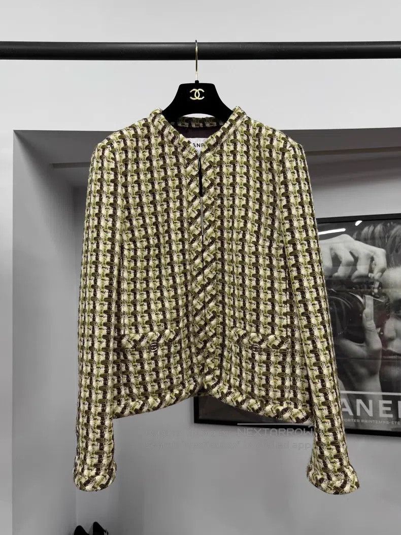 Chanel Chanel Dakar series twill soft tweed colour-blocked jacket Size S / US 4 / IT 40 - 1 Thumbnail