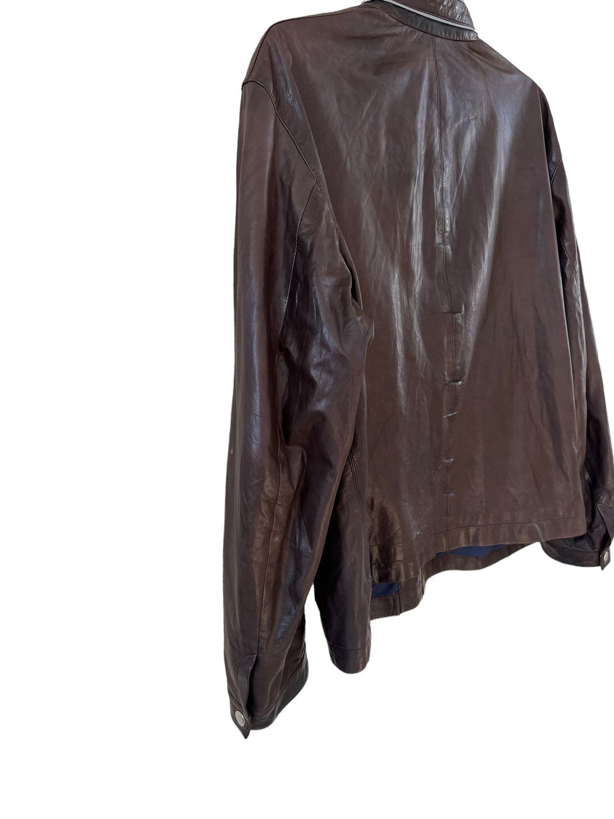 Ermenegildo Zegna Zegna Sport Patina Brown Leather Jacket Size US XXL / EU 58 / 5 - 18 Thumbnail