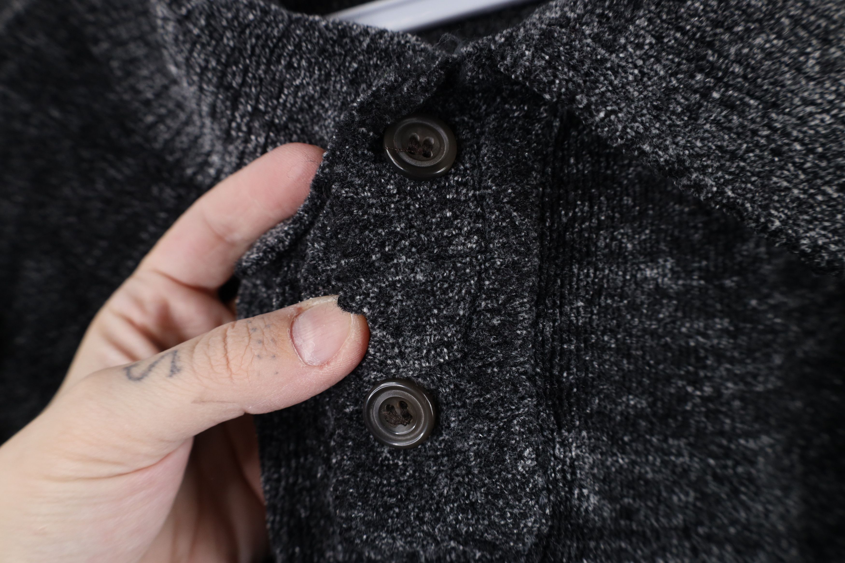 Vintage Vintage 90s Streetwear Fleece Collared Pullover Sweater Gray Size US L / EU 52-54 / 3 - 5 Thumbnail