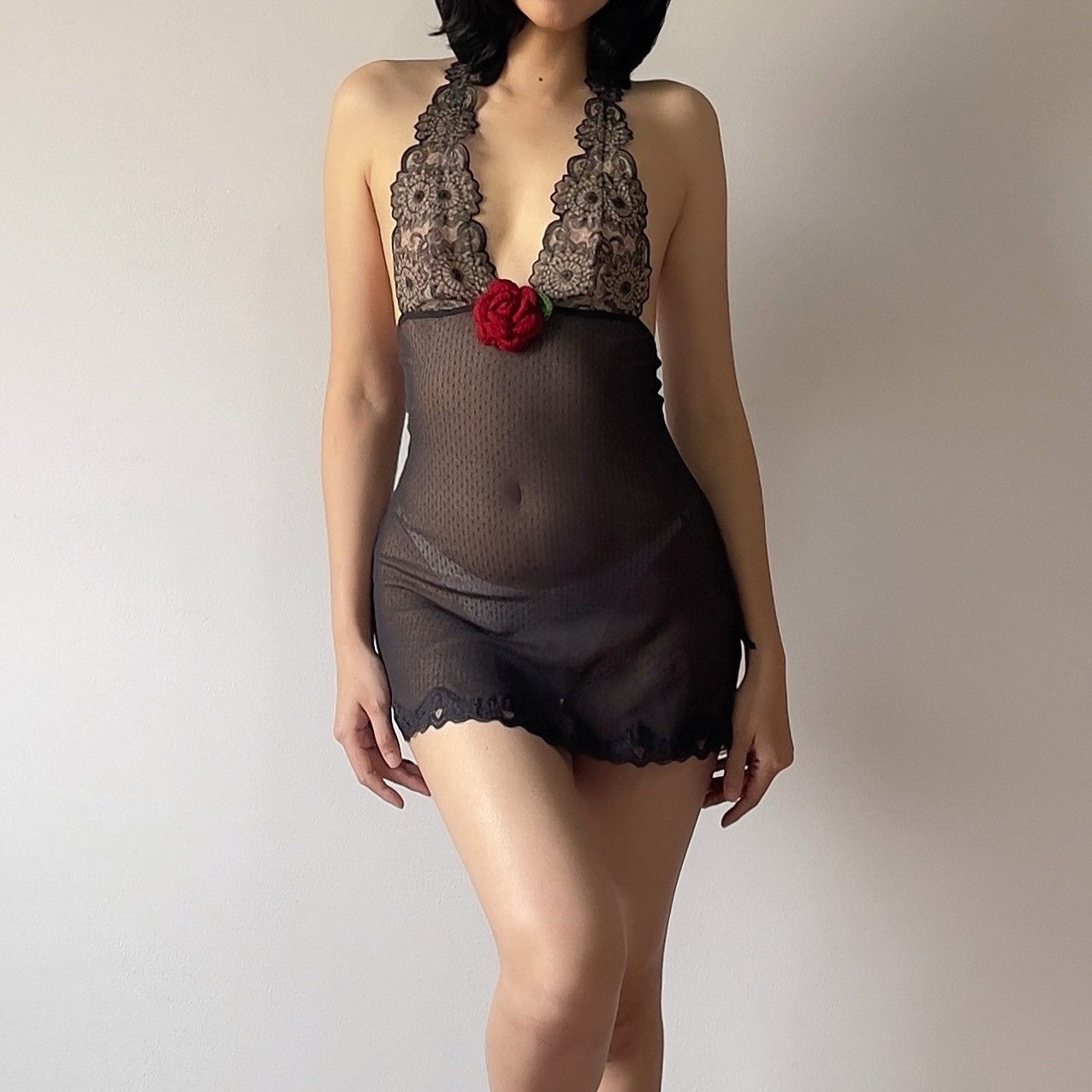 Victoria's Secret VS Black Mesh Sheer Mini Dress (XS-S) Size S / US 4 / IT 40 - 1 Thumbnail