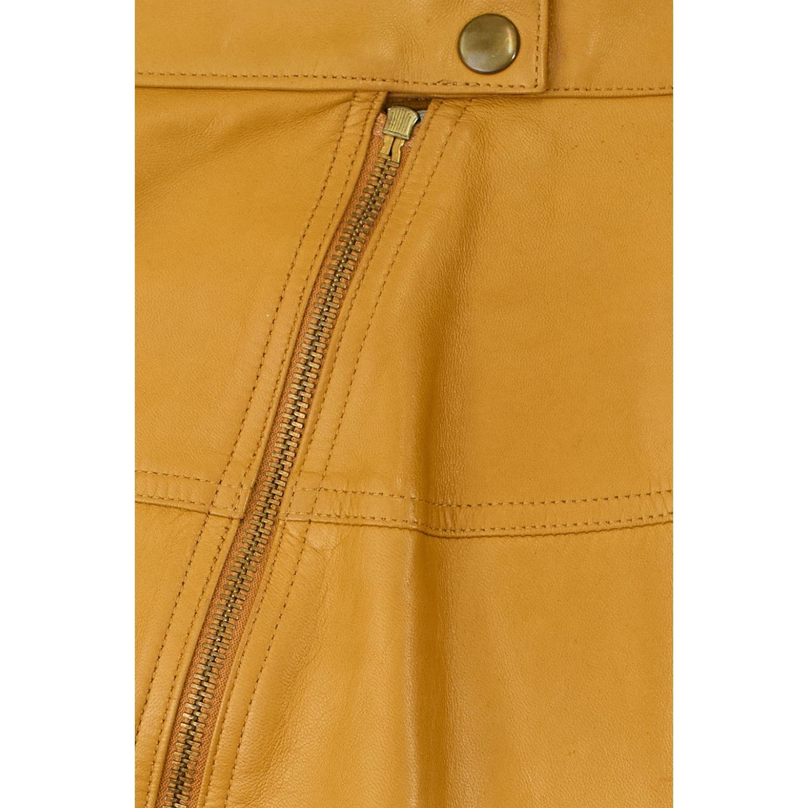 Alaia S/S 1986 Leather Asymmetrical Zip Skirt Size 26" / US 2 / IT 38 - 3 Thumbnail