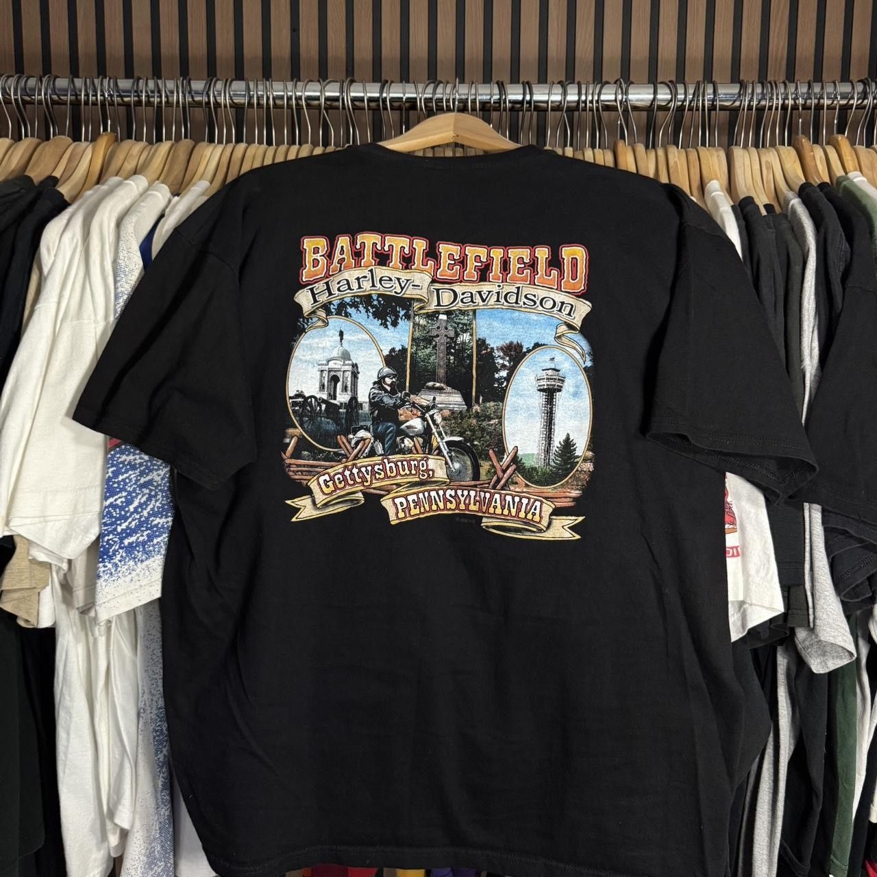 Harley Davidson Y2K Gettysburg, PA Harley Davidson Iron Horses Train Tee Size US XXL / EU 58 / 5 - 6 Thumbnail