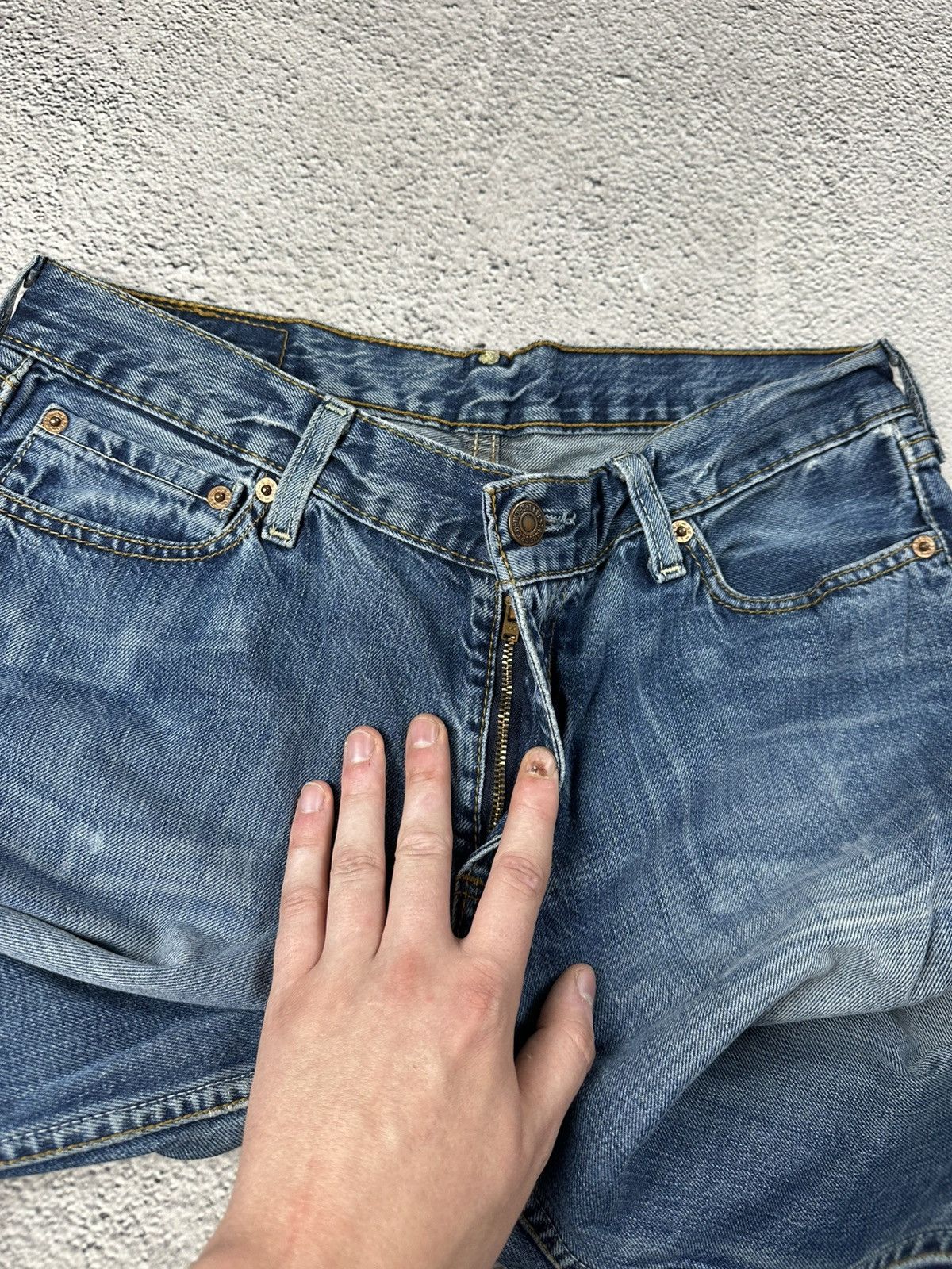 Levi's Vintage Clothing Vintage Levi’s 529 03 Baggy Bootcut Washed Denim Blue Jeans Size 32" / US 10 / IT 46 - 13 Thumbnail