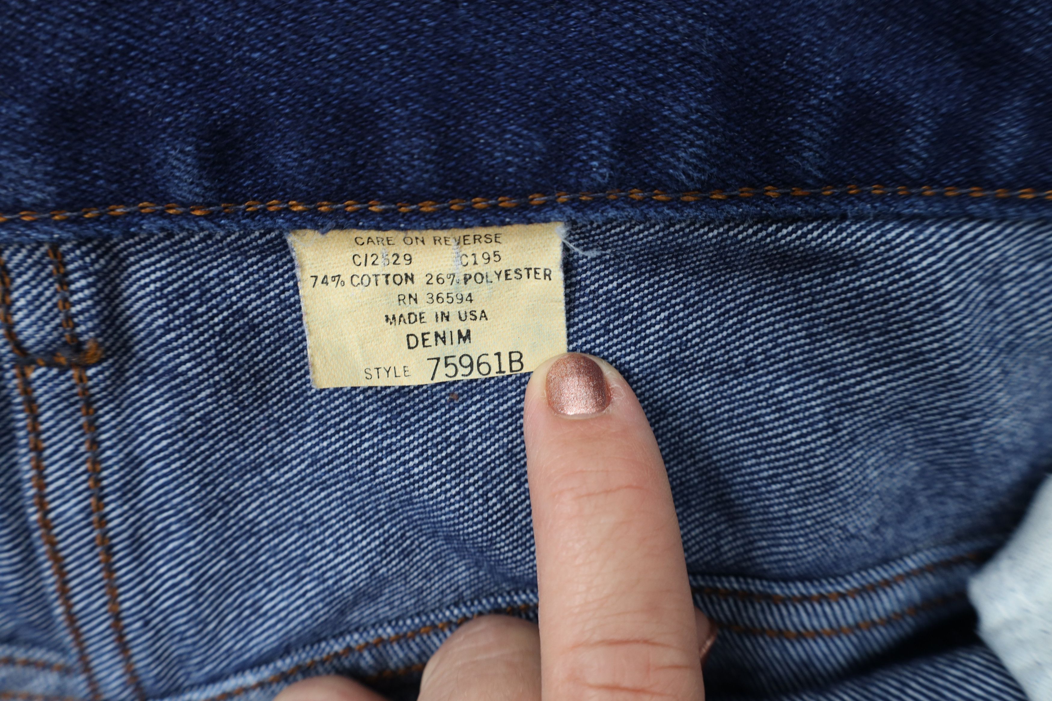 Vintage Vintage 70s Streetwear Wide Leg Denim Jeans Indigo Blue USA Size US 44 / EU 60 - 7 Thumbnail