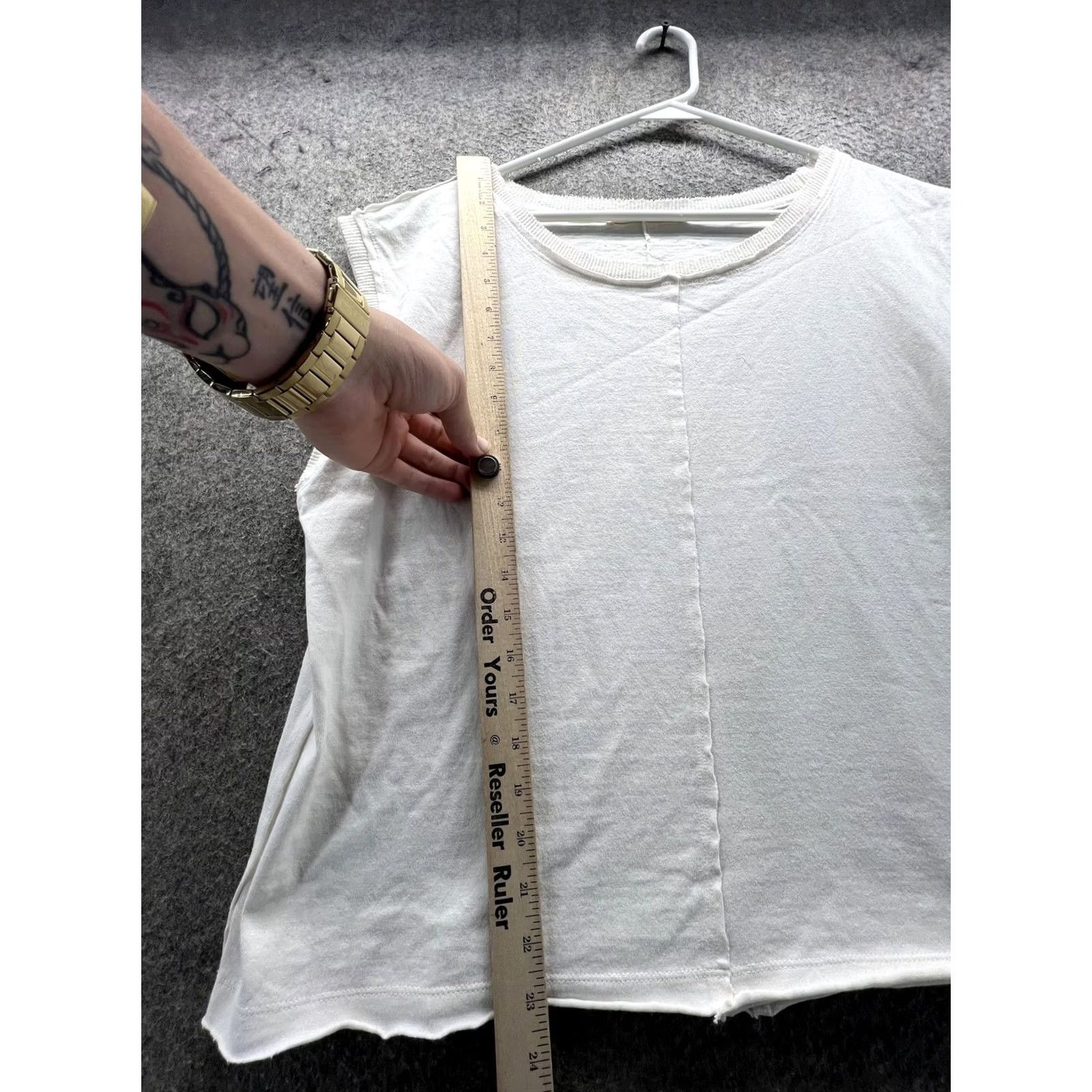 Free People We The Free Tank Top Womens Medium White Sleeveless Jersey Cropped Top Size M / US 6-8 / IT 42-44 - 7 Thumbnail