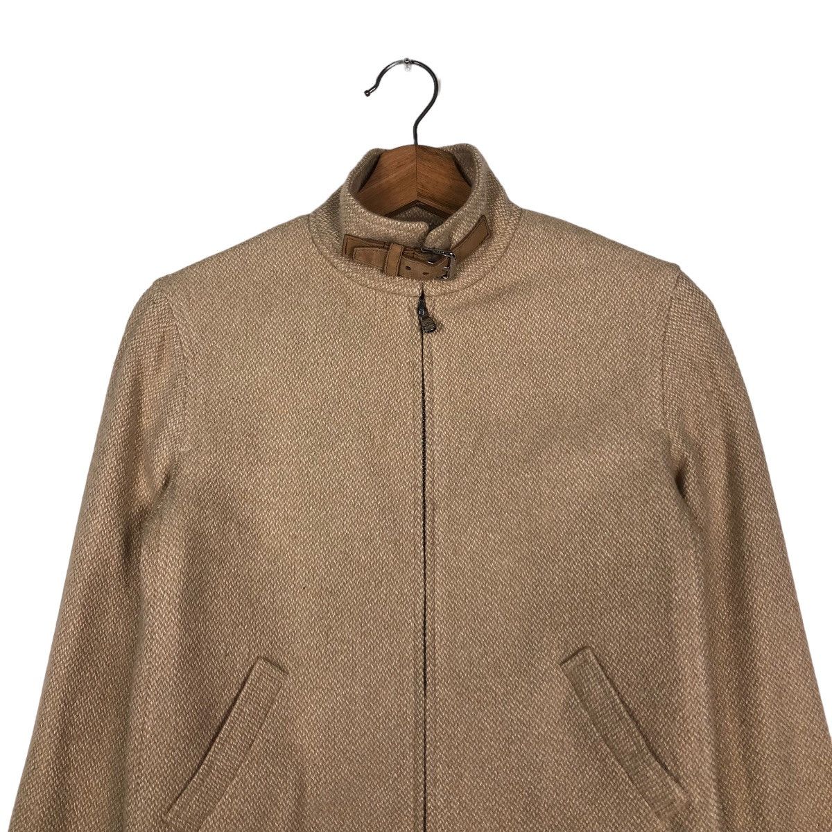 Japanese Brand Green Label Ralph Lauren Cropped Biker Jacket Leather Parts Size US XXS / EU 40 - 3 Thumbnail