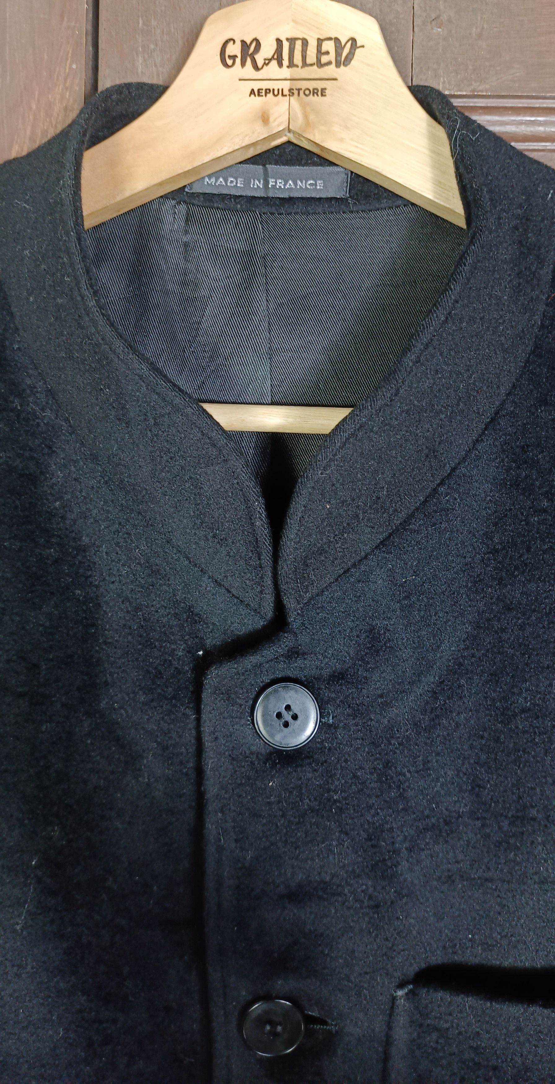 agnes b. Vintage💥 Agnes b. Homme Man Wool Jacket Size US L / EU 52-54 / 3 - 7 Thumbnail