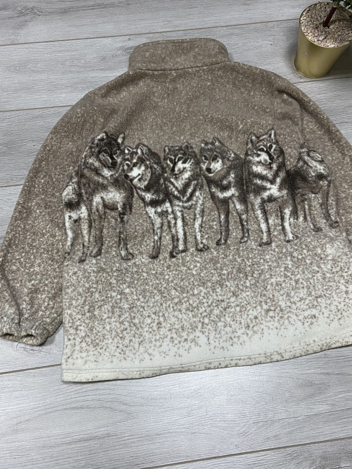 Vintage Wolves 🐺 vintage fleece all over zip atlas Size US L / EU 52-54 / 3 - 3 Thumbnail
