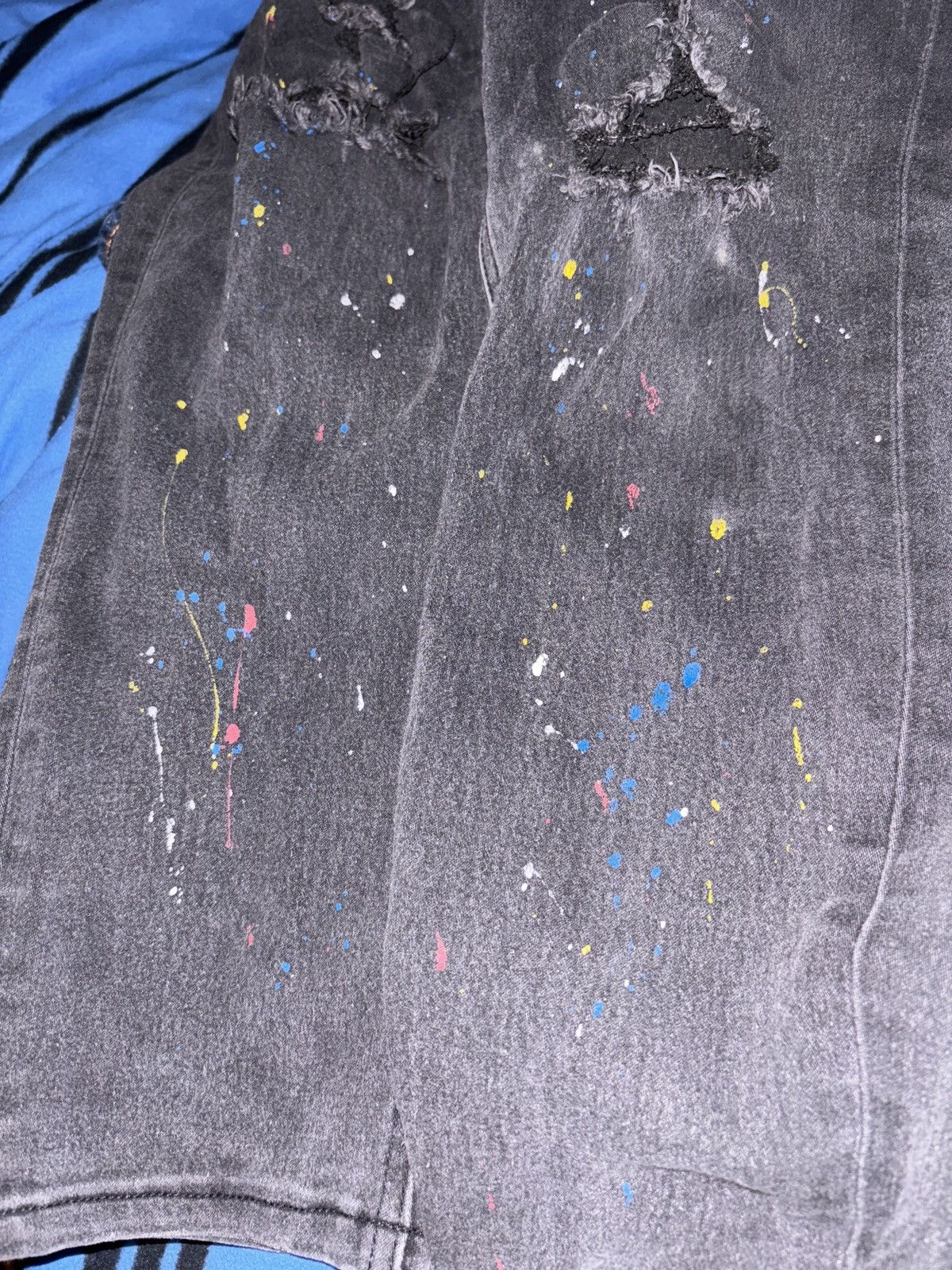 Number (N)ine Number (N)ine Paint splatter denim Size US 31 - 8 Thumbnail