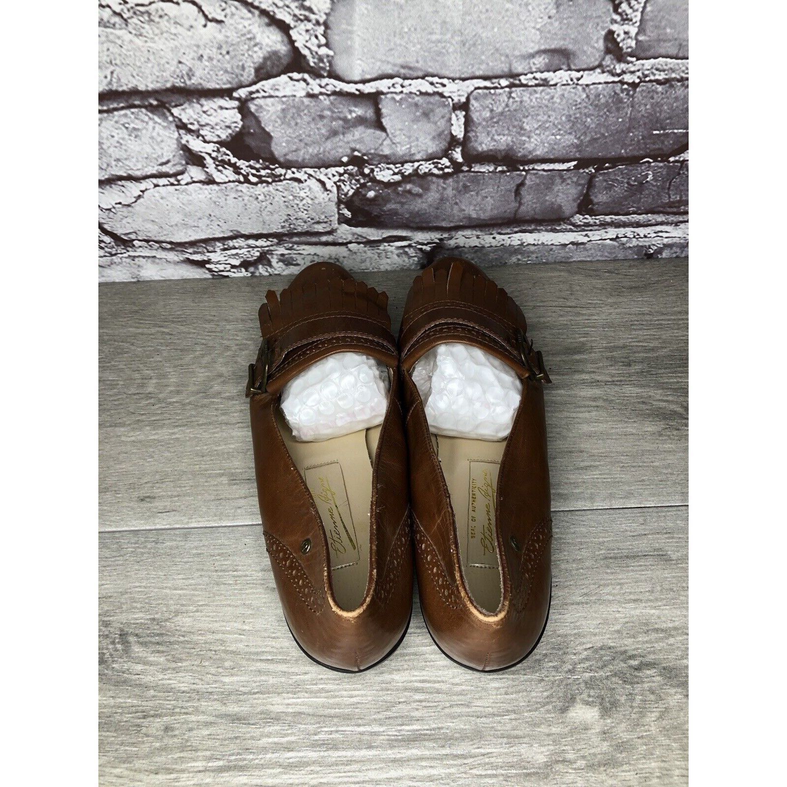 Etienne Aigner Etienne Aigner VTG Brown Leather Kiltie Monk Strap Loafers W Size US 9 / IT 39 - 20 Thumbnail