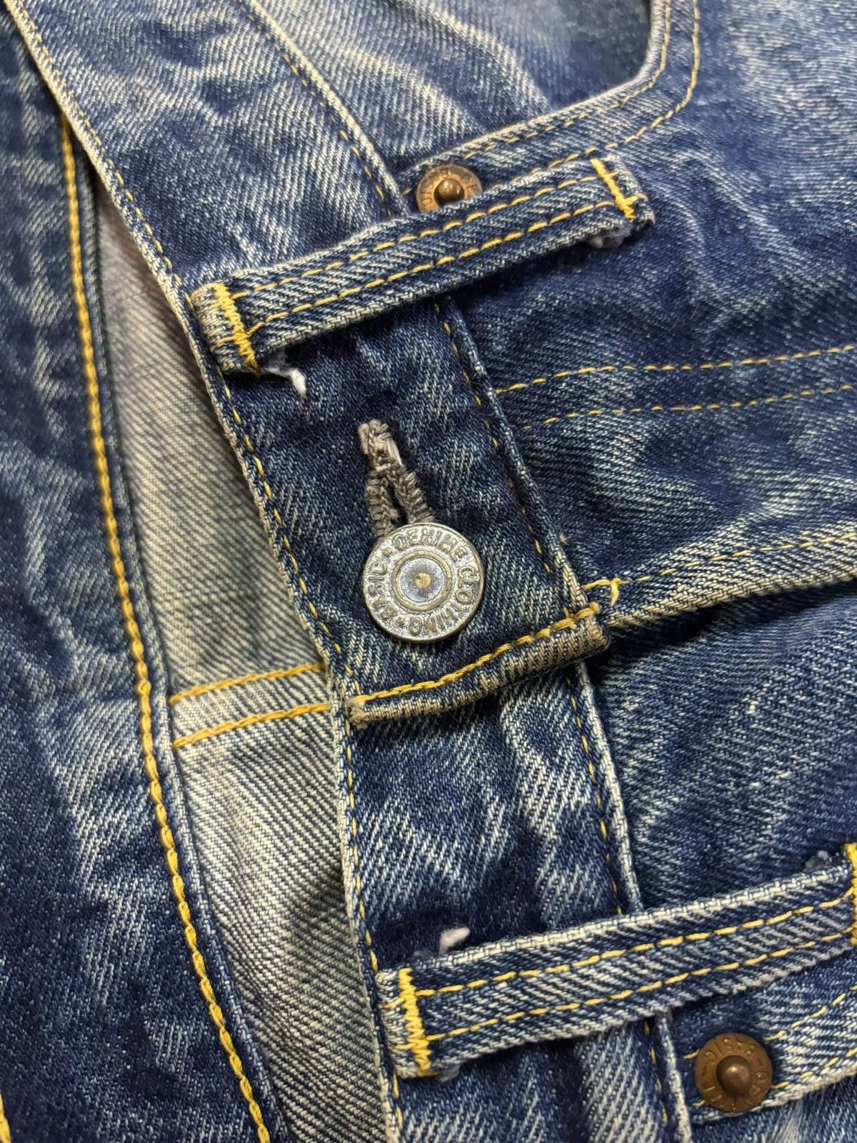 Denime 80s Japan Denime Selvedge Distress Jeans Size US 31 - 7 Thumbnail