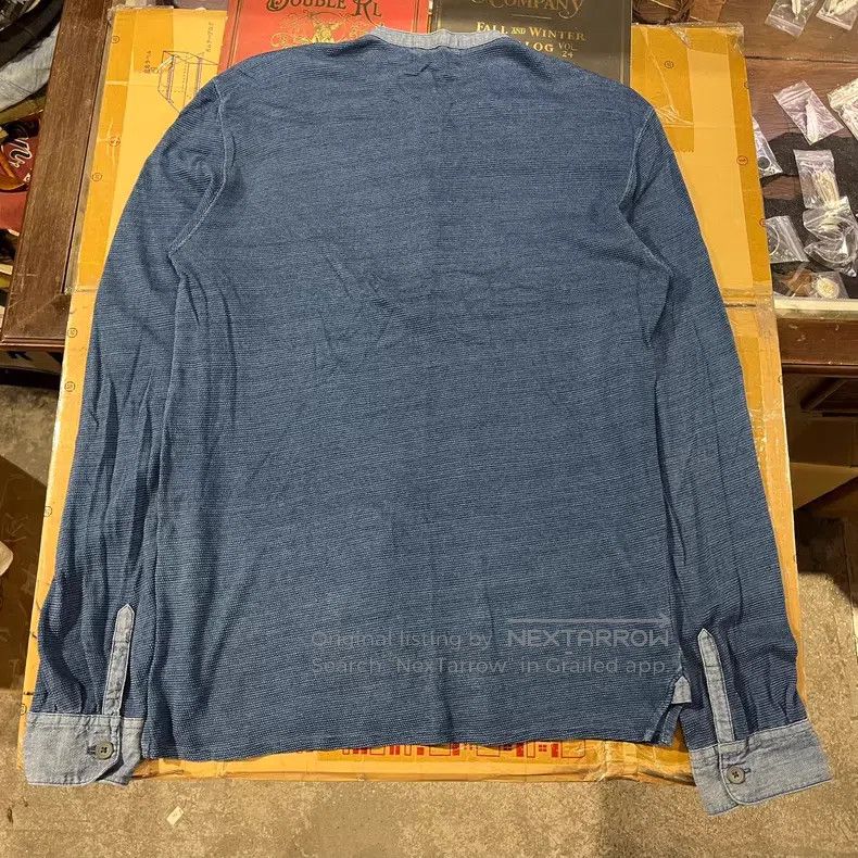 RRL Ralph Lauren RRL Ralph Lauren Vintage Indigo Dyed Henley Underwear Size US S / EU 44-46 / 1 - 2 Thumbnail