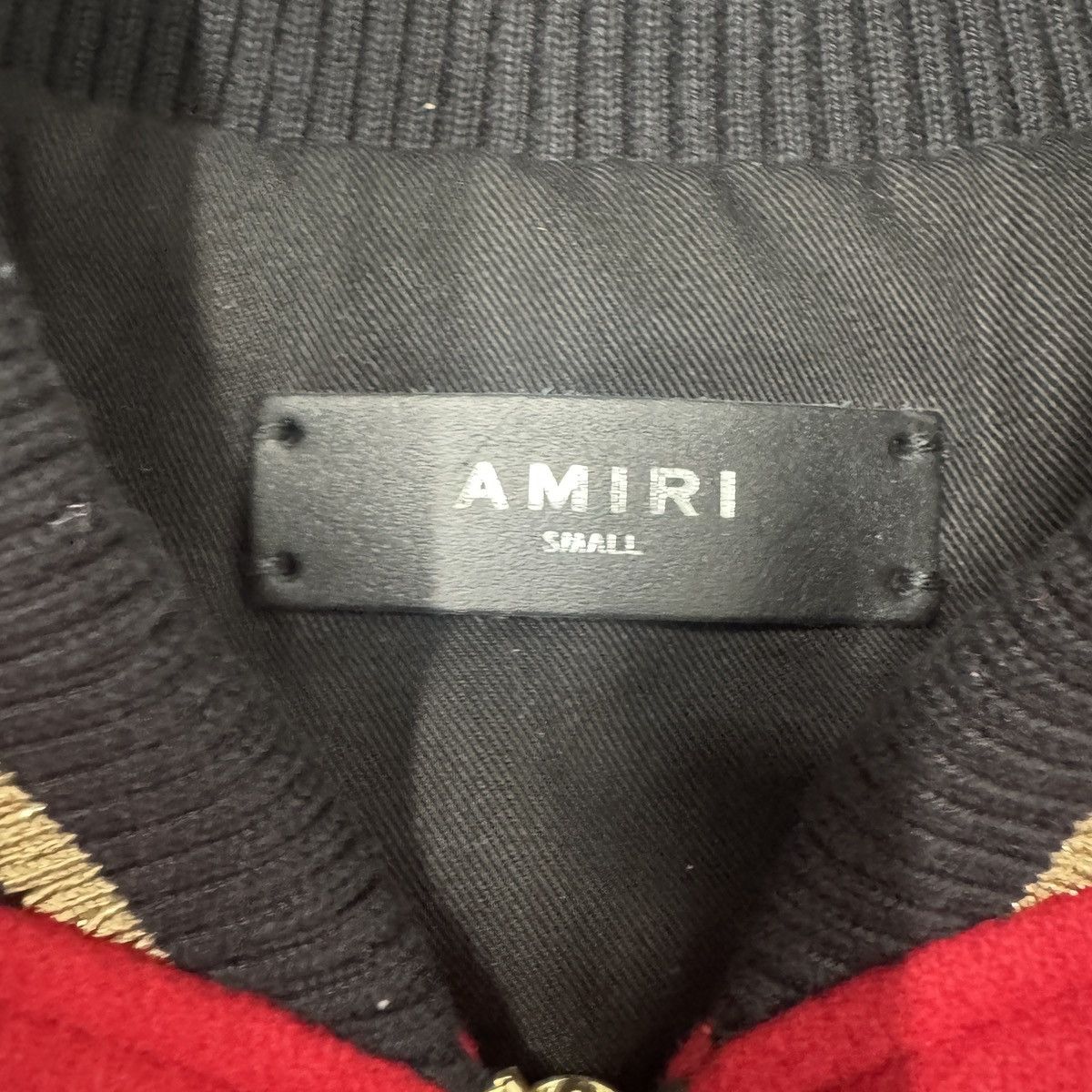Amiri Amiri Forever Wool Blend Bomber Jacket In Red RRP £1930 Size US S / EU 44-46 / 1 - 8 Thumbnail