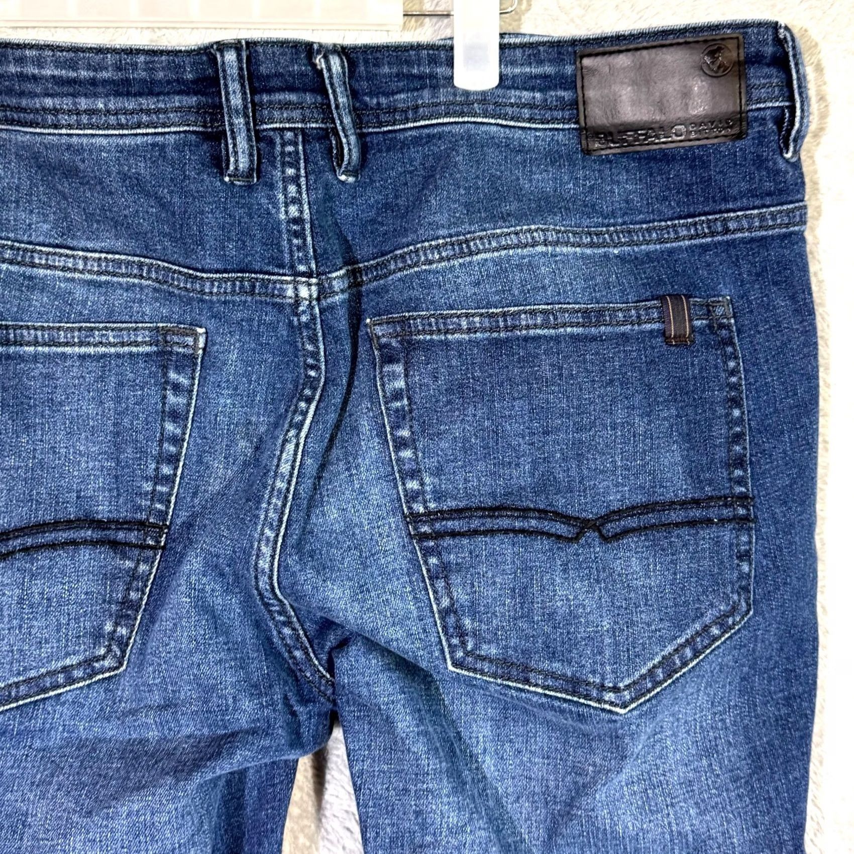 Denime Buffalo Jackson X Jeans Men’s 38x30 Blue Denim Stretch Straight Leg Jackson-X Jeans Size US 38 / EU 54 - 7 Thumbnail