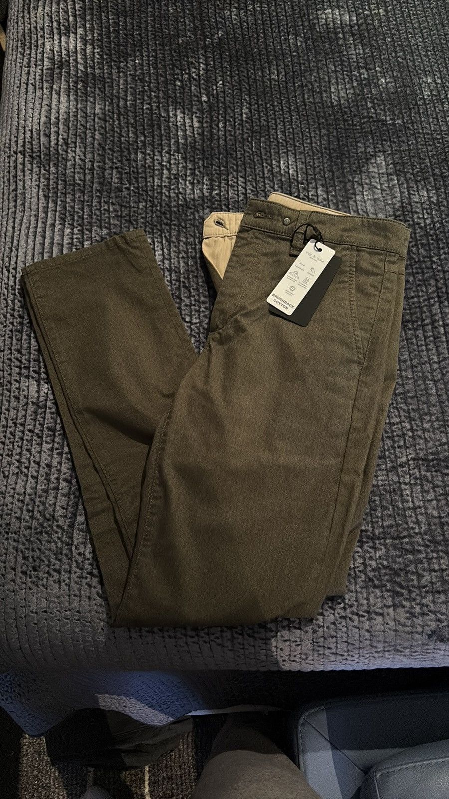 Rag & Bone Men’s Brushed Twill Chino Army Size US 30 / EU 46 - 1 Thumbnail