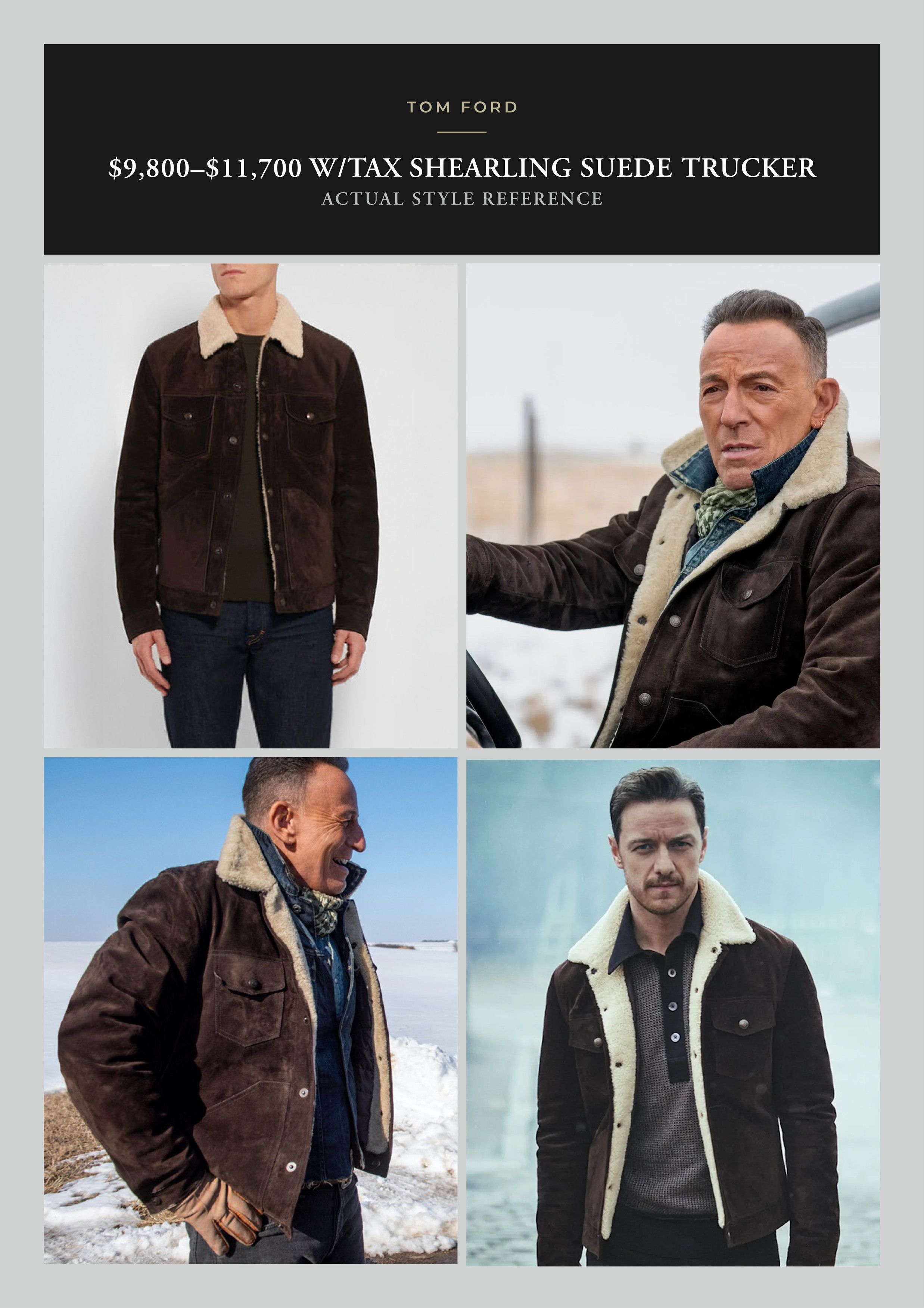 Tom Ford A-List Celeb Favorite, Coveted $9,800 w/tax Suede Shearling Size US M / EU 48-50 / 2 - 4 Thumbnail