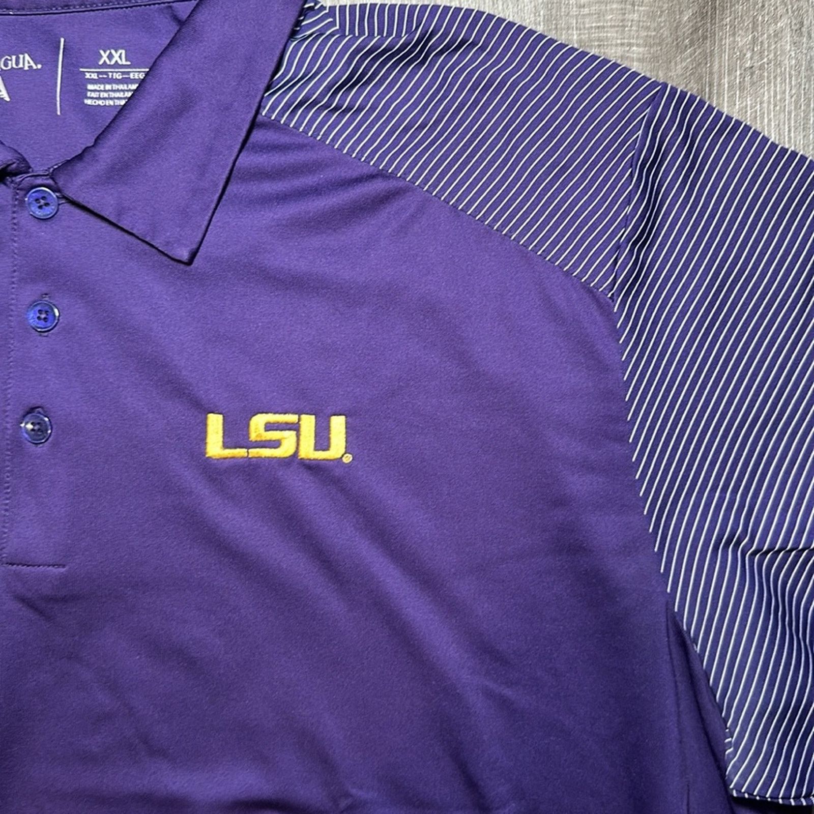 Antigua LSU Tigers Antigua Polo - 2XL Size US XXL / EU 58 / 5 - 5 Thumbnail