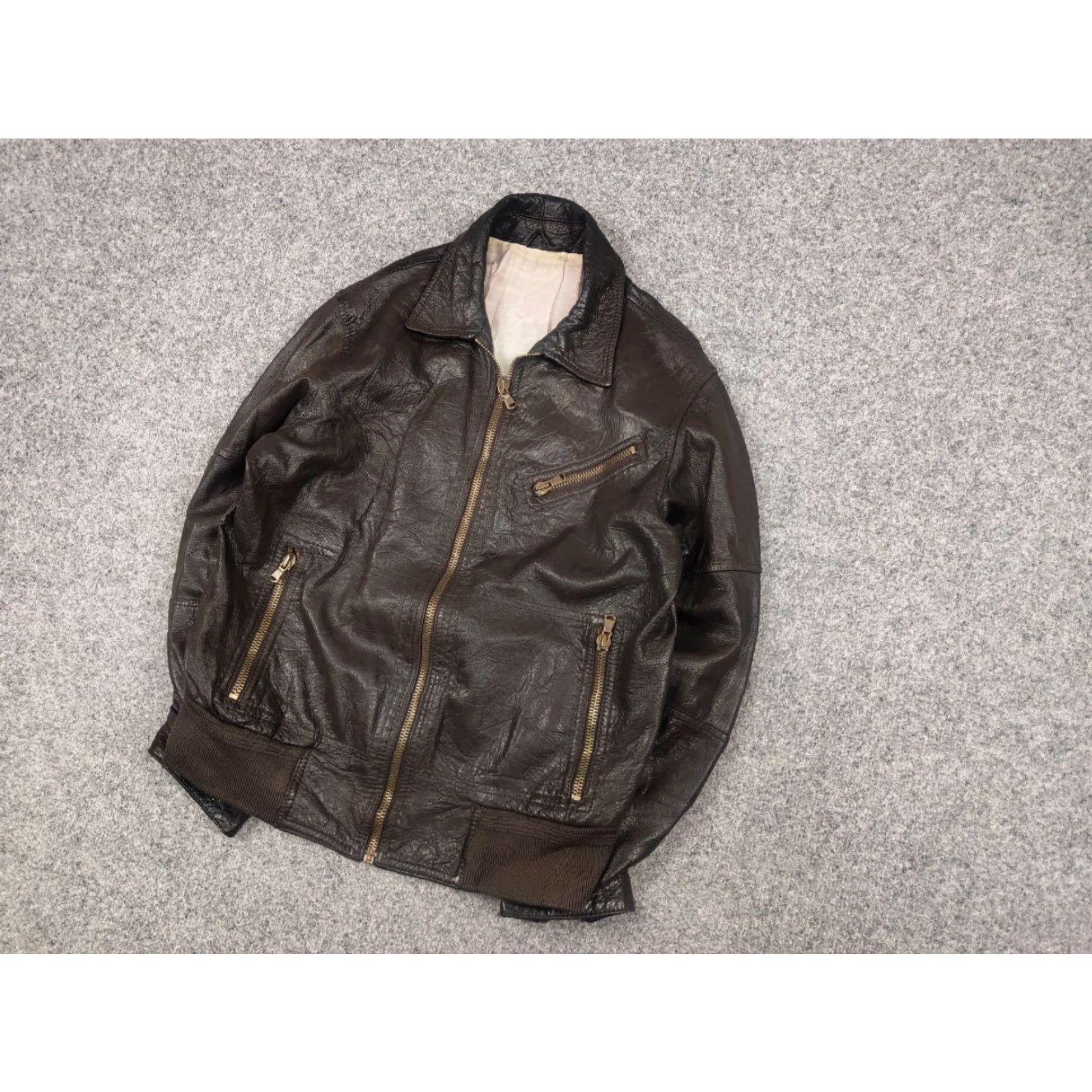 Brian Dales VINTAGE Brian Dales Dark Brown leather Zip Pocket Jacket Size US M / EU 48-50 / 2 - 4 Thumbnail