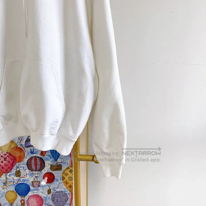 Balenciaga Balenciaga White Letter Logo Hooded Sweatshirt Size US M / EU 48-50 / 2 - 4 Thumbnail