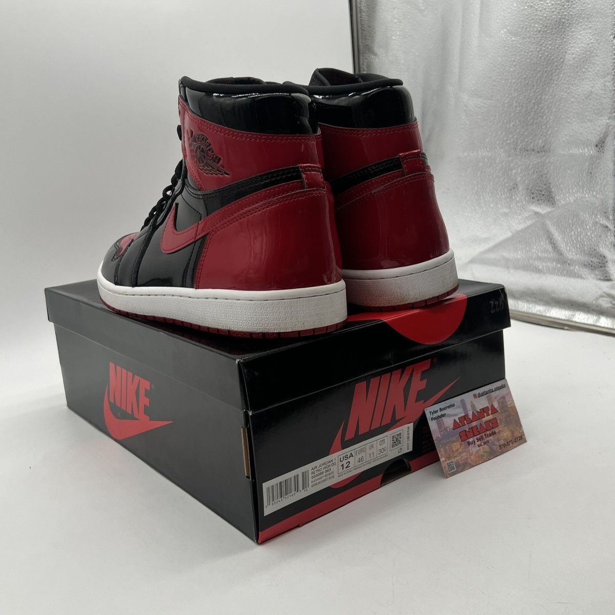 Air Jordan High Patent bred