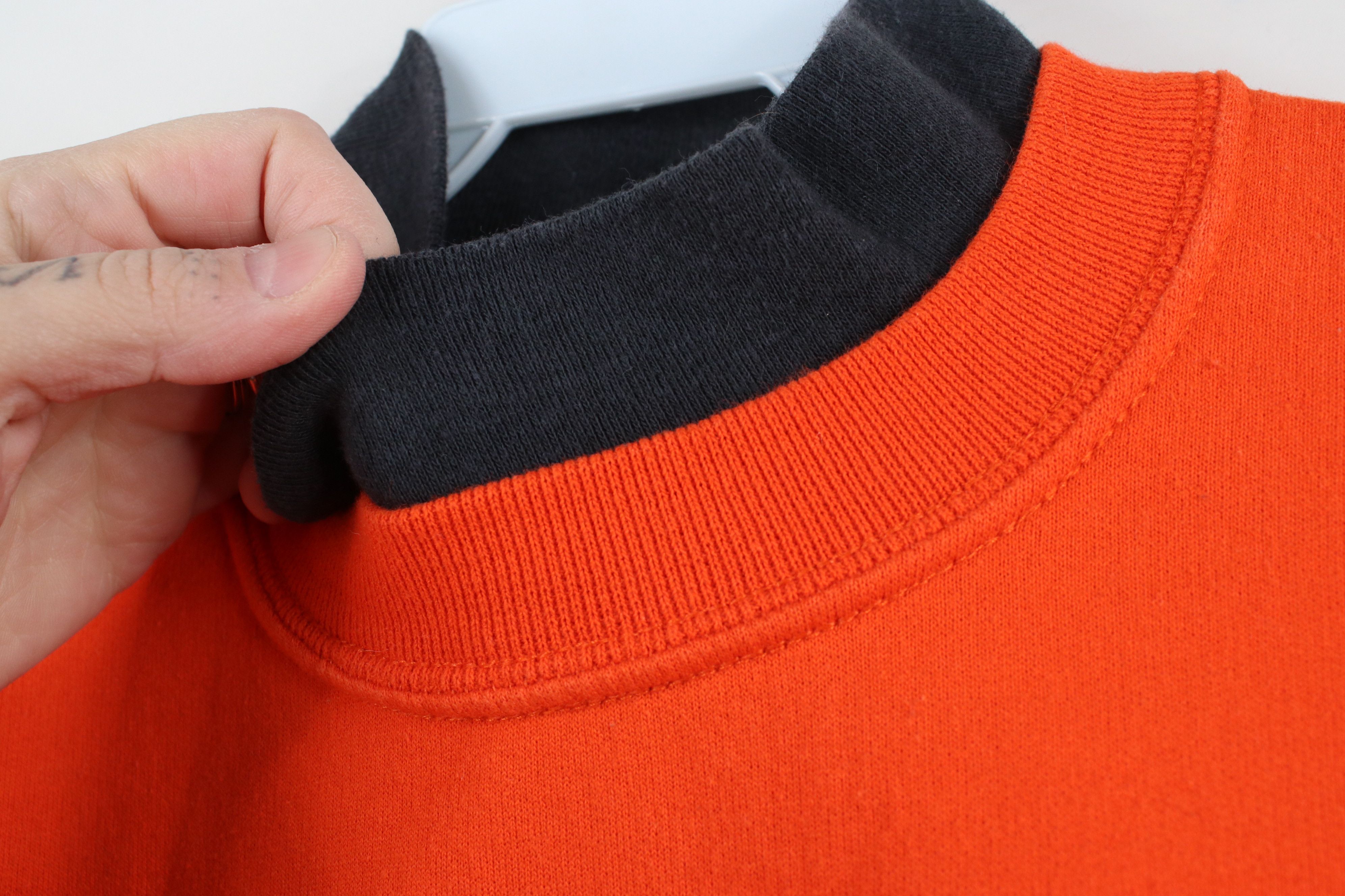Vintage Vintage 90s Streetwear Halloween Witch Sweatshirt Orange Size L / US 10 / IT 46 - 6 Thumbnail