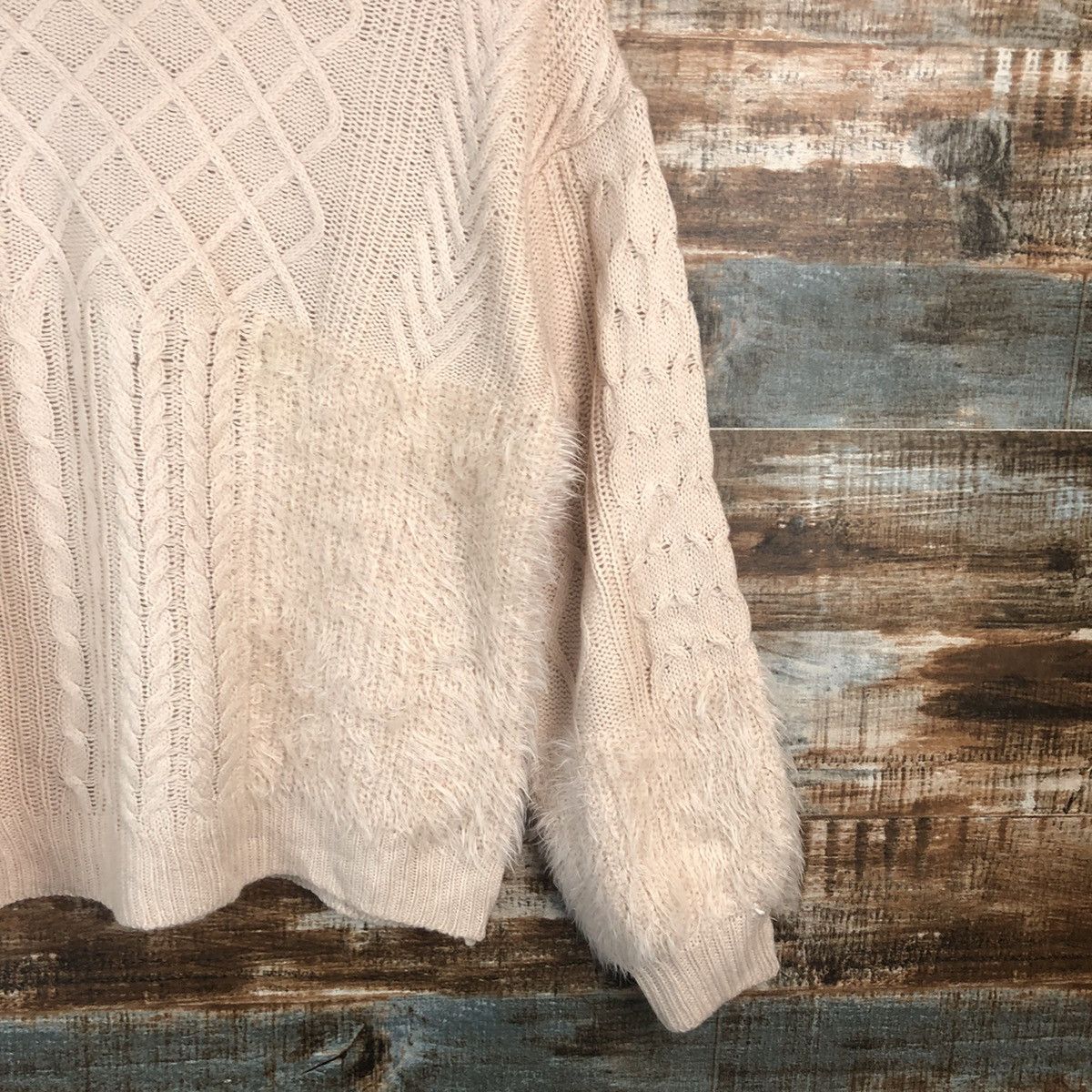 Homespun Knitwear Ehka Shop Pink shaggy fur Knitwear #A1871 Size M / US 6-8 / IT 42-44 - 8 Thumbnail