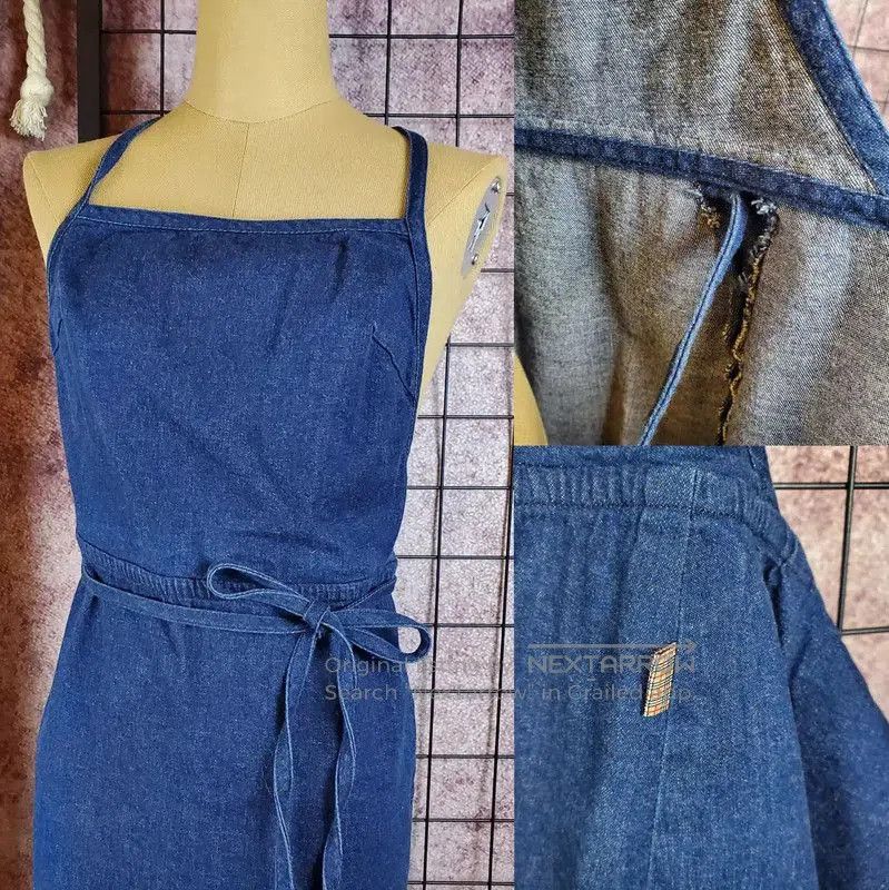 Burberry Burberry Irregular Hem Blue Cotton Dress. Size S / US 4 / IT 40 - 4 Thumbnail