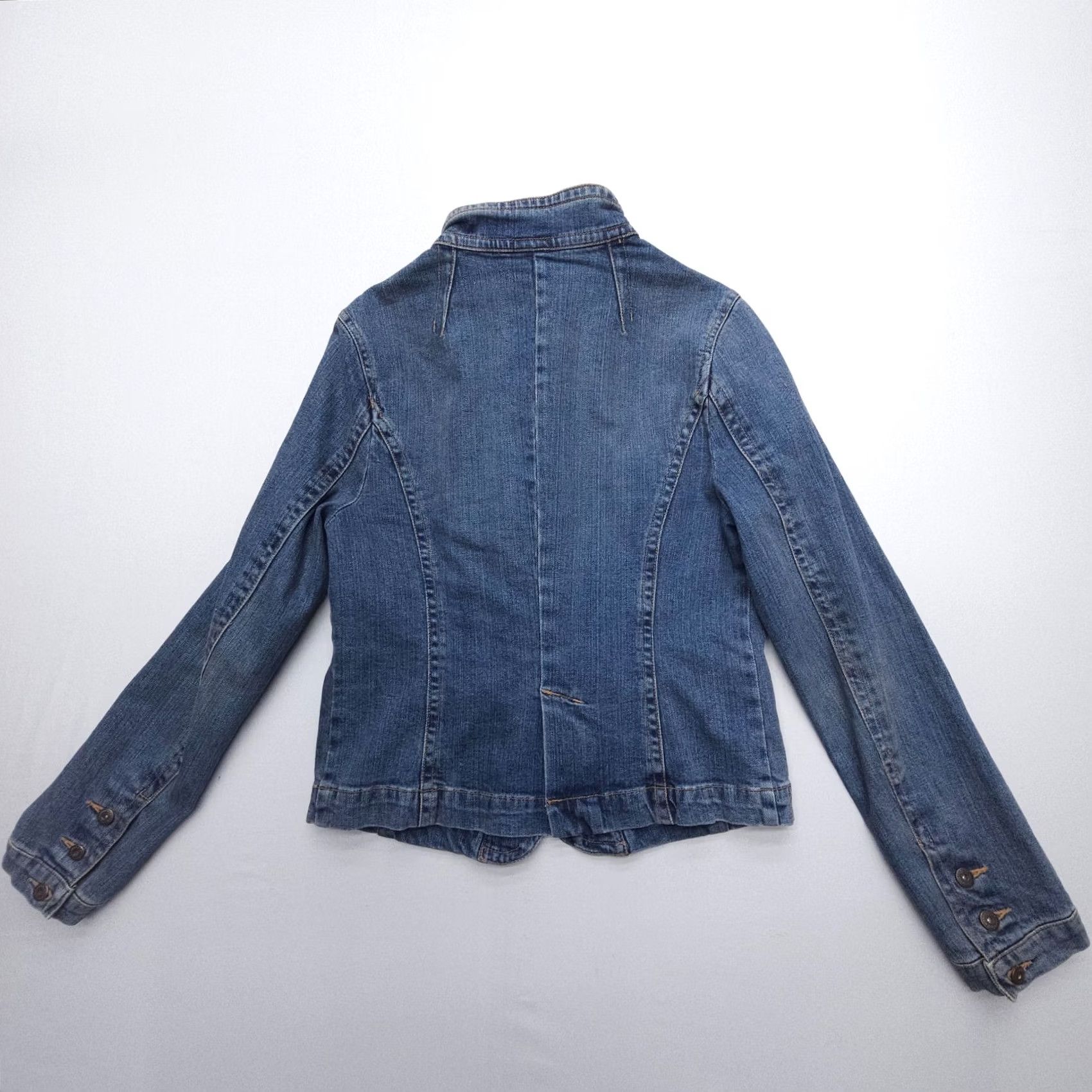 Lee VINTAGE Lee Denim Jacket Womens Small Blue Trucker Crop Western 2000s Size S / US 4 / IT 40 - 2 Thumbnail