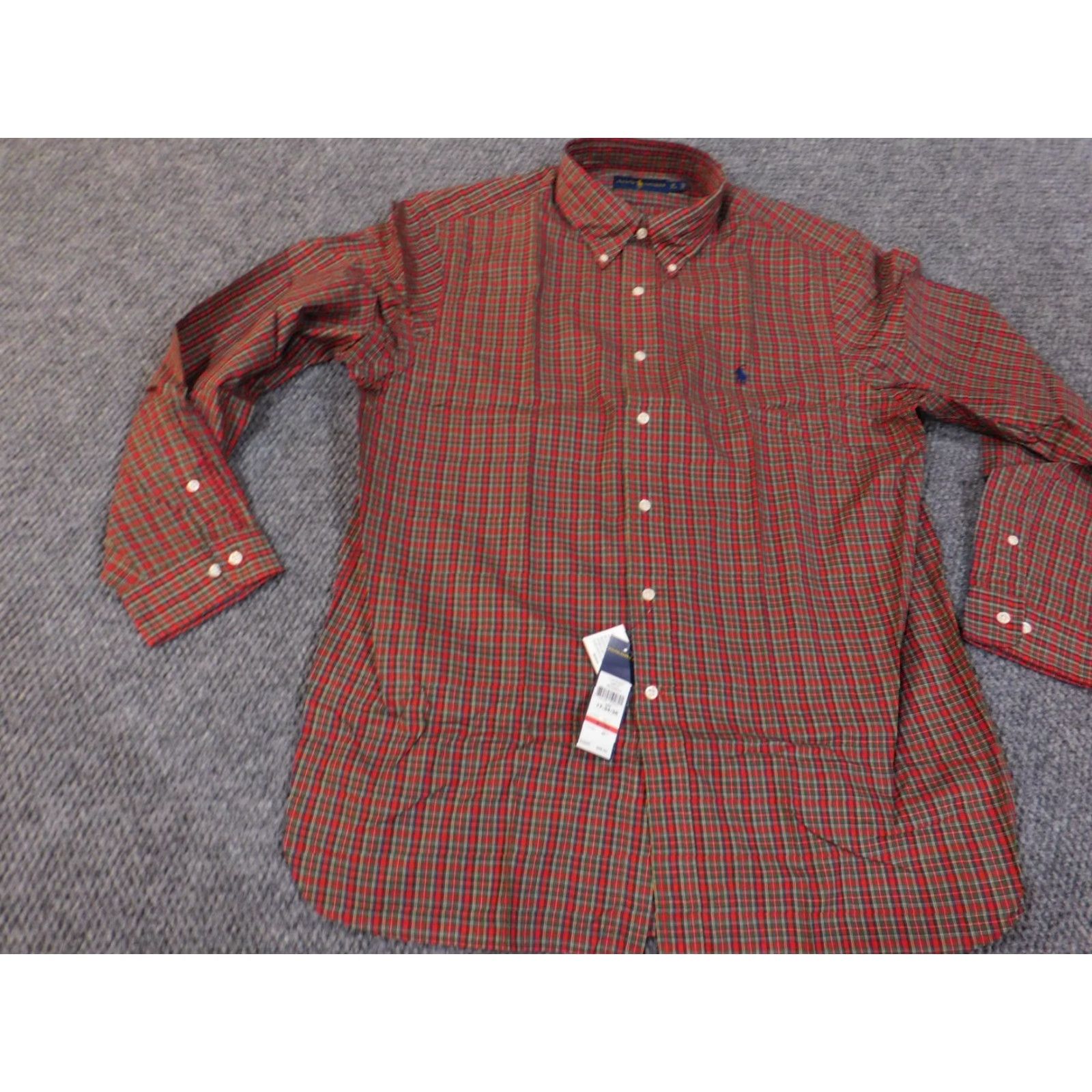 Ralph Lauren ralph lauren Mens shirt 17 34 35 red plaid pony button up business casual dress shirt Size US XL / EU 56 / 4 - 2 Thumbnail