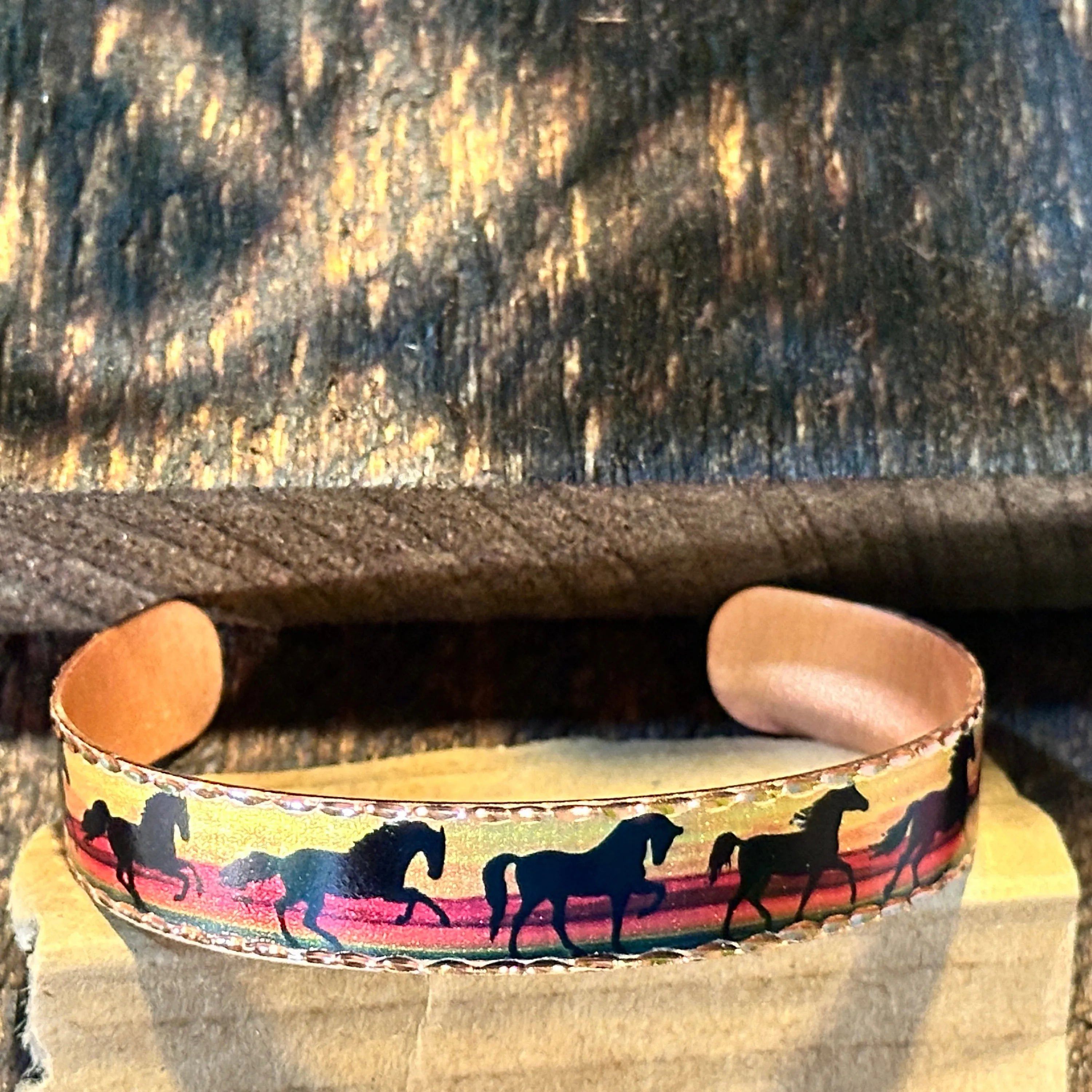 Other Handmade Boho WesternCopper Estuarian Galloping Horse Design Size ONE SIZE - 3 Thumbnail
