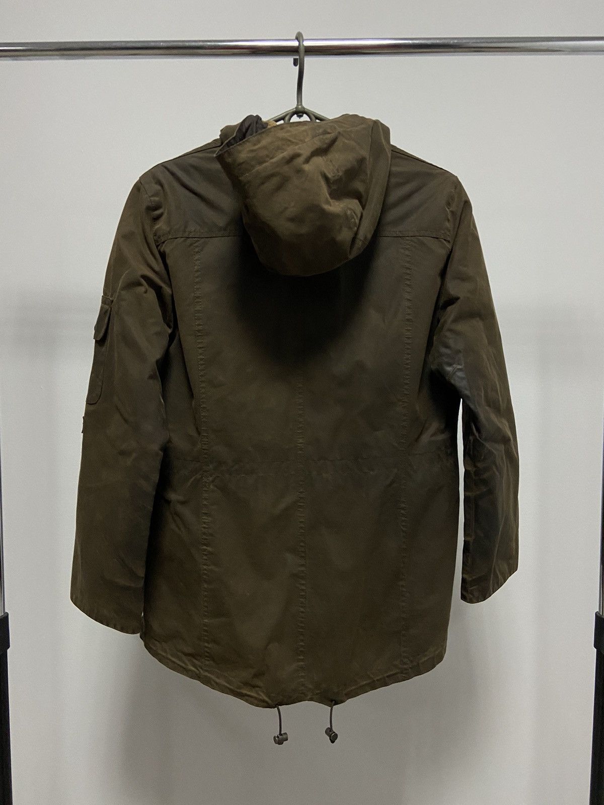 Barbour × Vintage Barbour Jacket small Logo Vintage Avant Garde waxed hooded Size M / US 6-8 / IT 42-44 - 3 Thumbnail